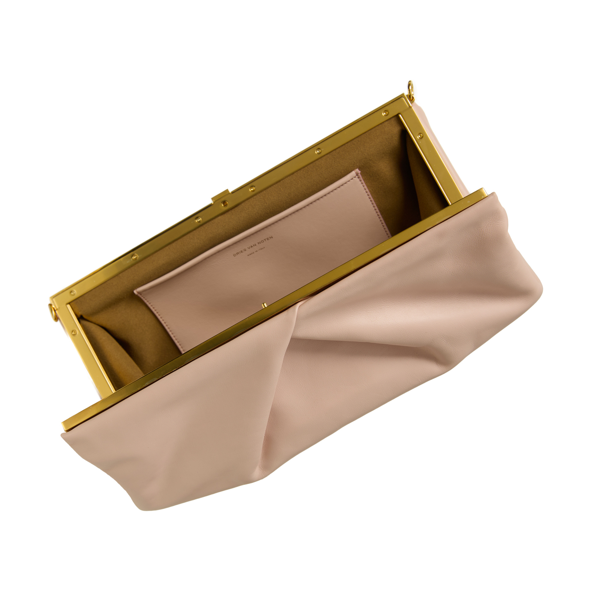 Dries Van Noten Розовый клатч из кожи