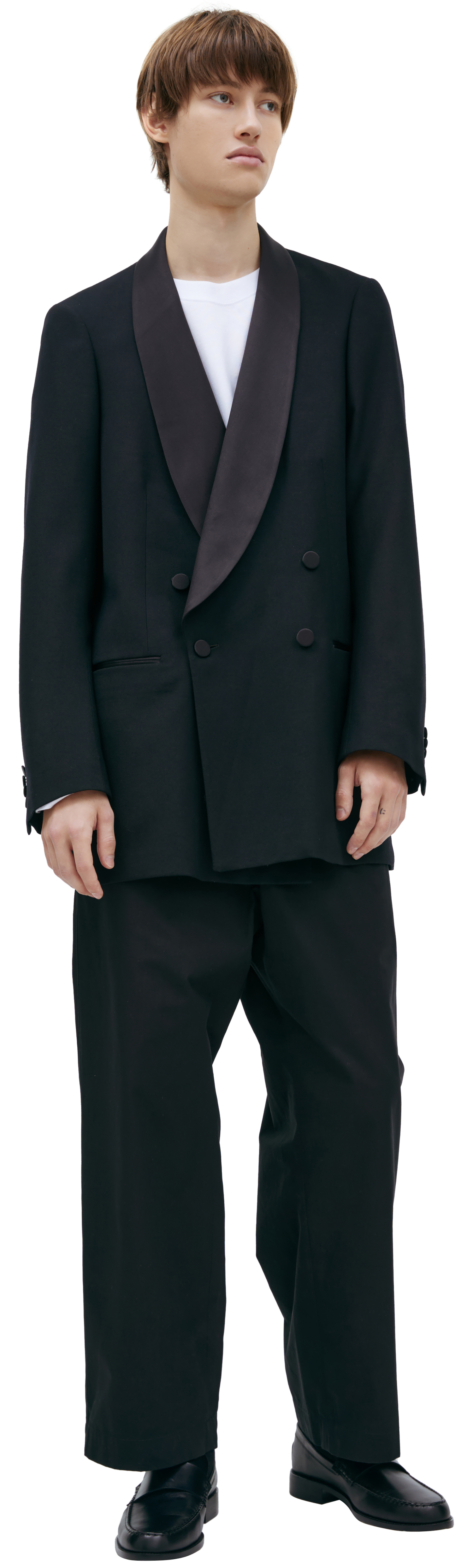 Dries Van Noten Черный пиджак с шелковым воротом