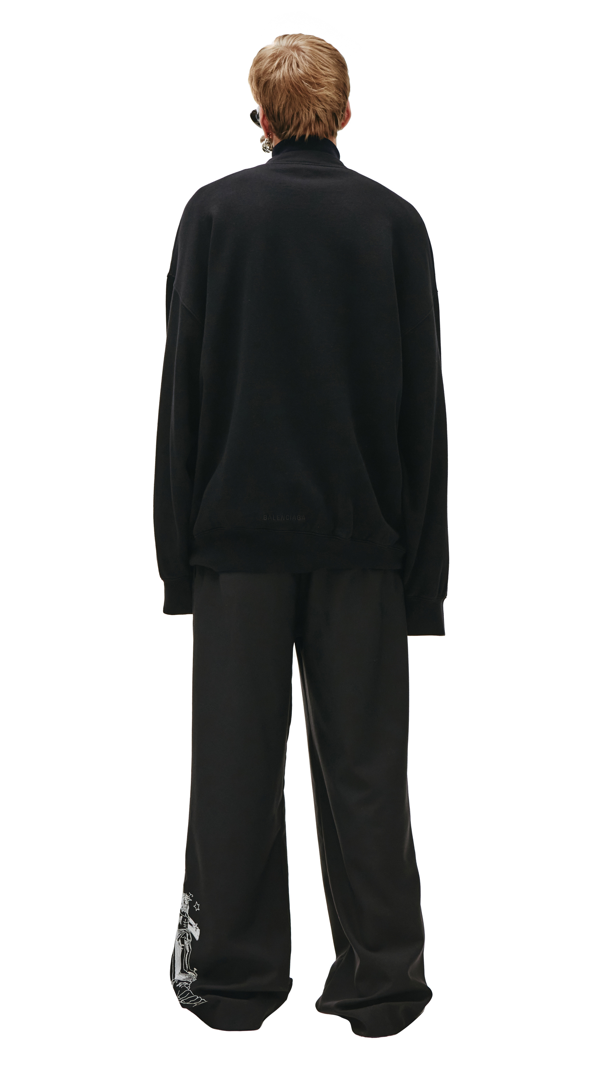 Balenciaga Черный свитшот с принтом Balenciaga х Marvel