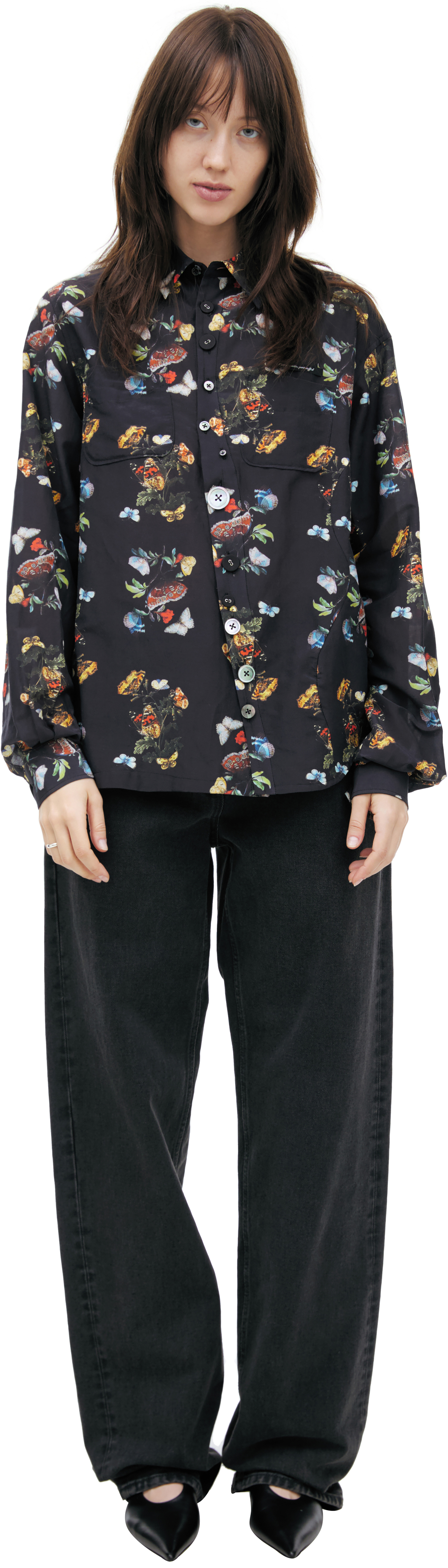 Undercover Черная блуза с монопринтом