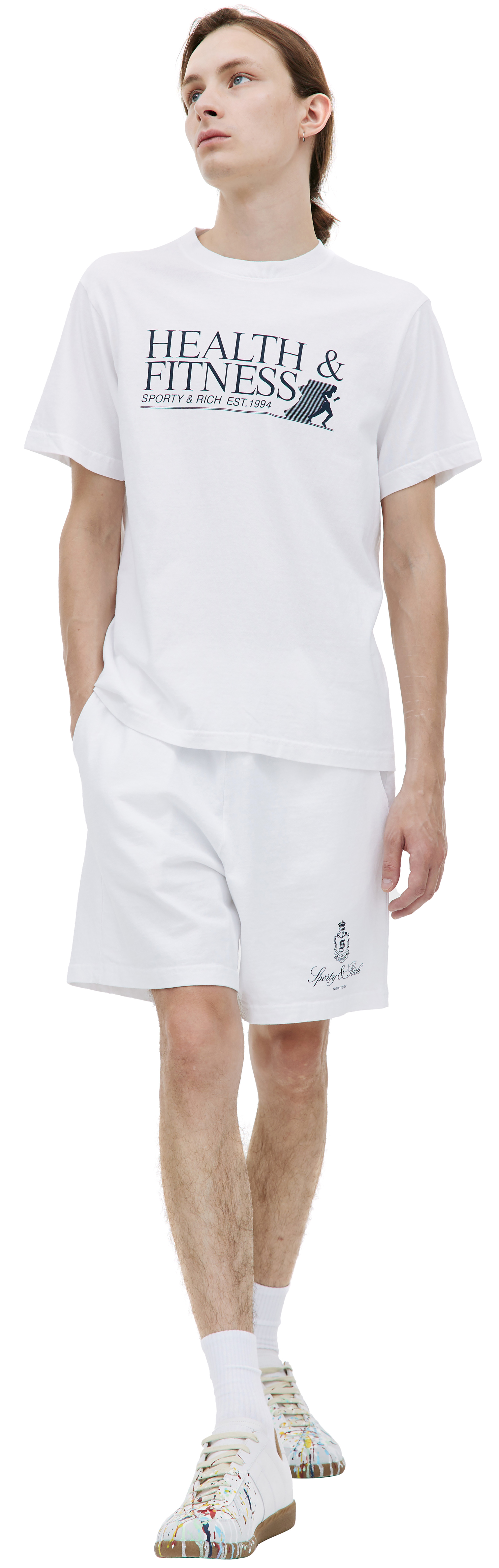 SPORTY & RICH Футболка с принтом \'Health and Fitness\'