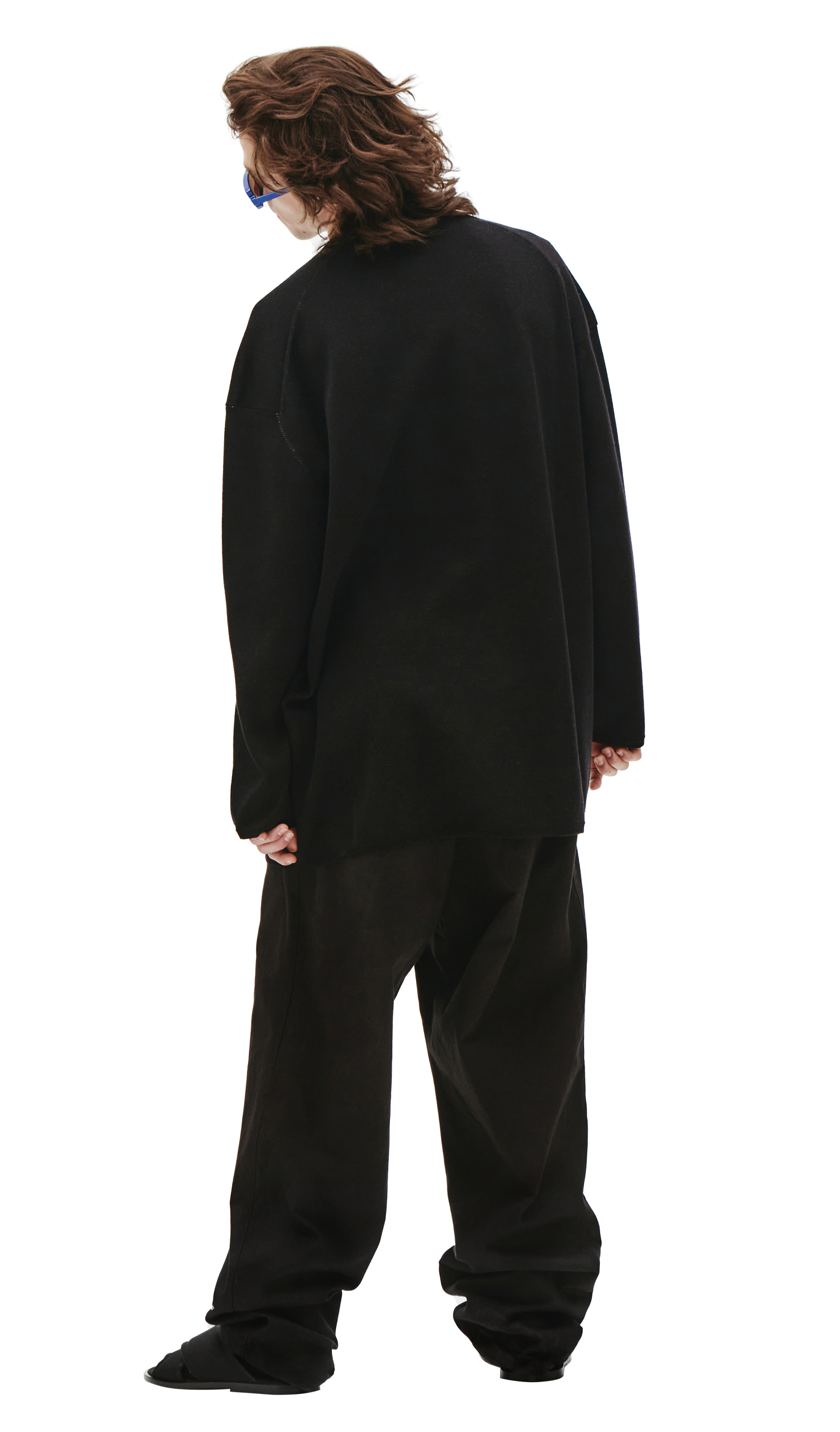 Comme des Garcons Шерстяной свитер с контрастным логотипом