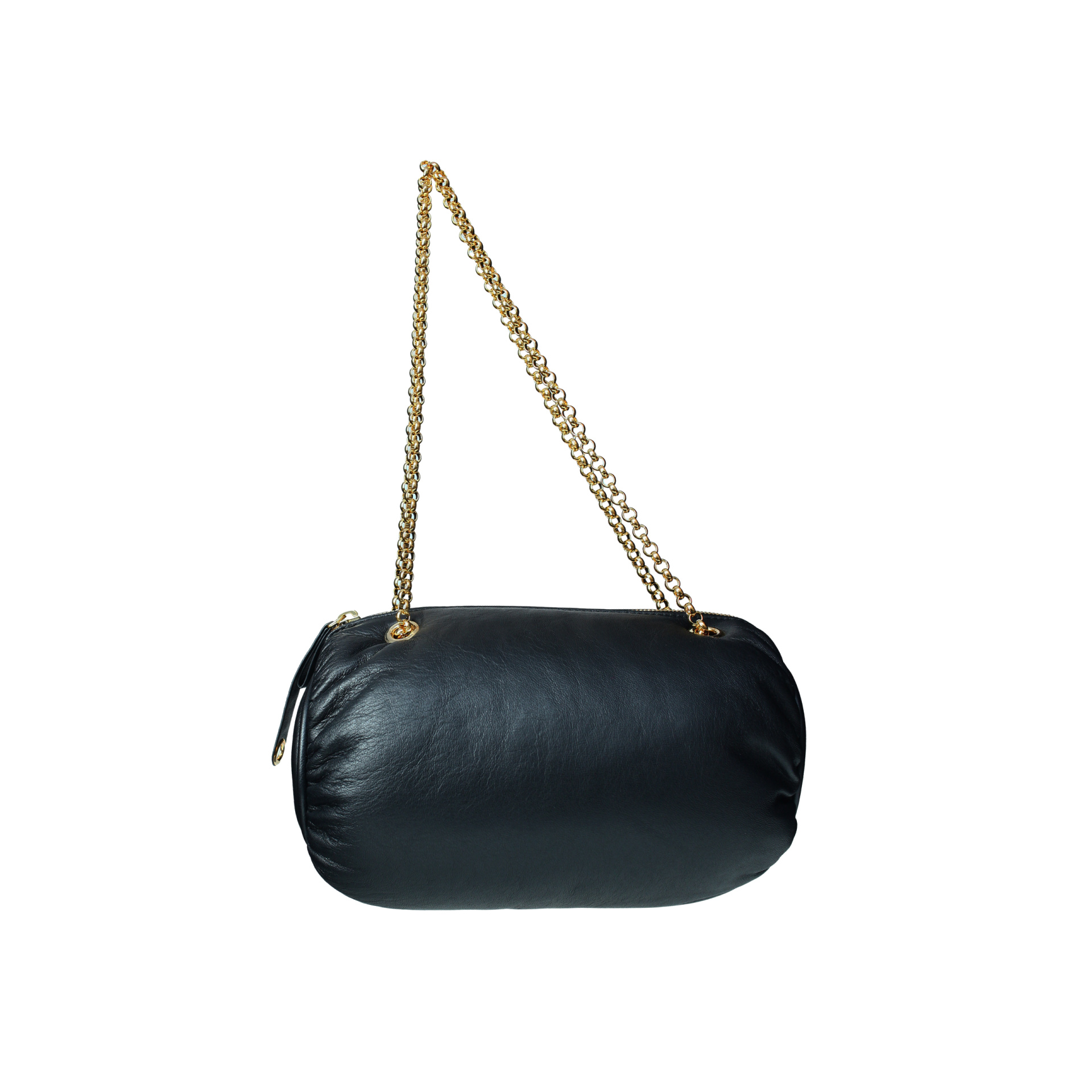 MARINE SERRE Кожаная сумка \'Pillow\' на металлической цепочке