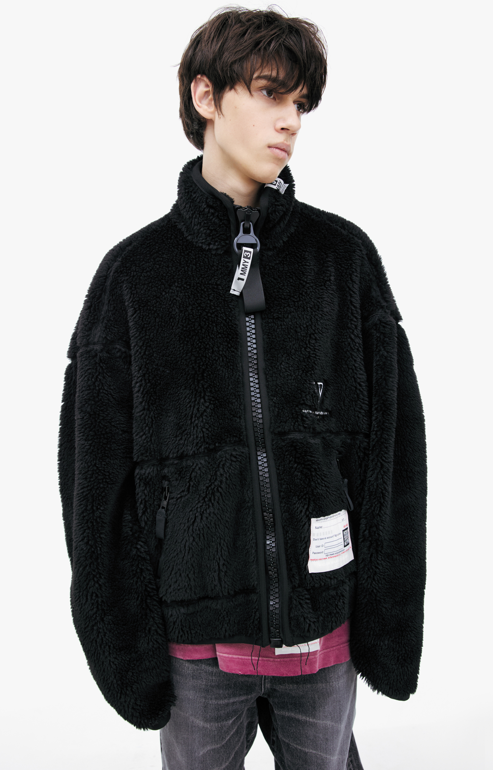 Maison Mihara Yasuhiro Оверсайз куртка с патчем