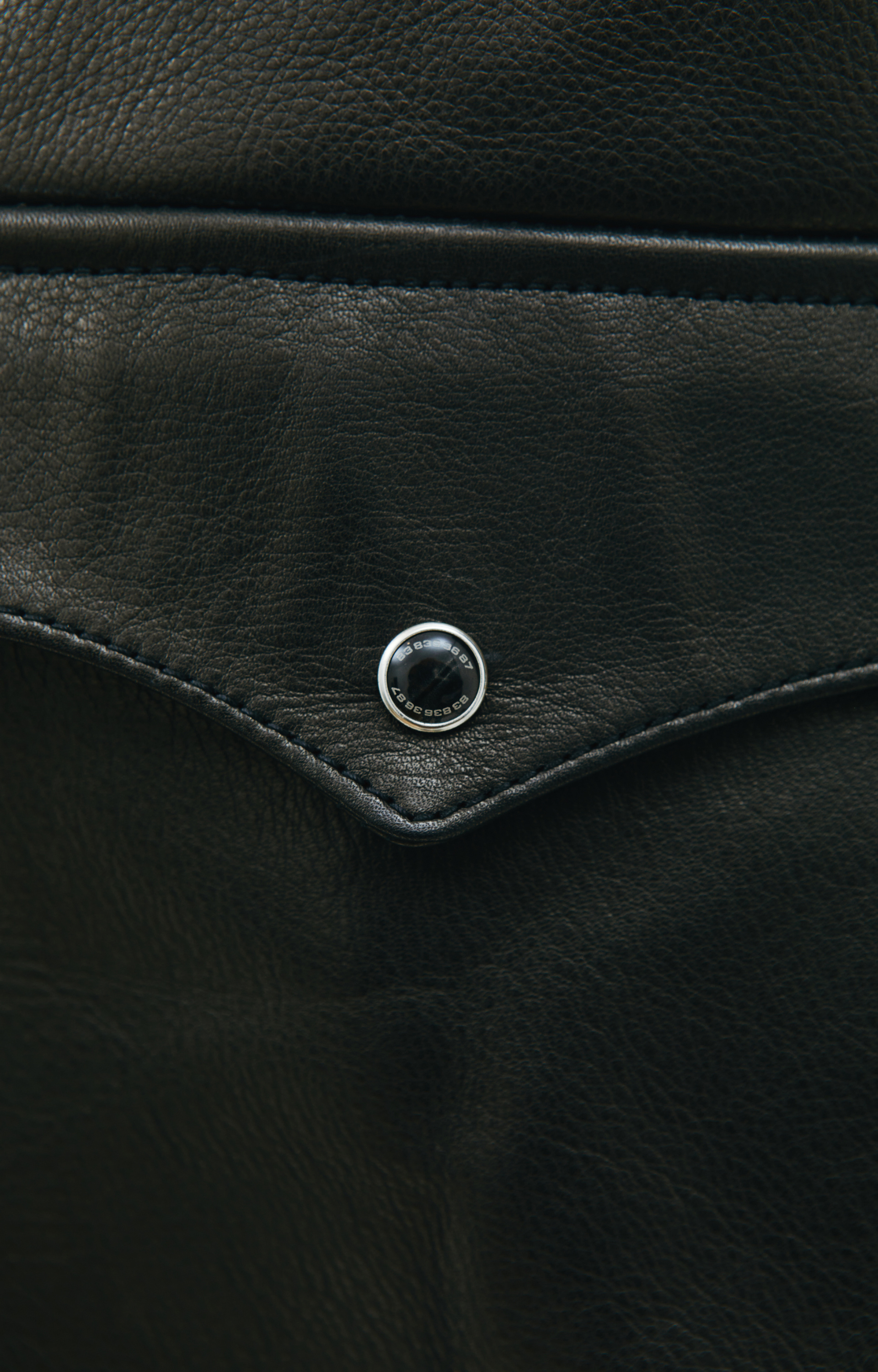 VTMNTS Кожаная рубашка с накладными карманами