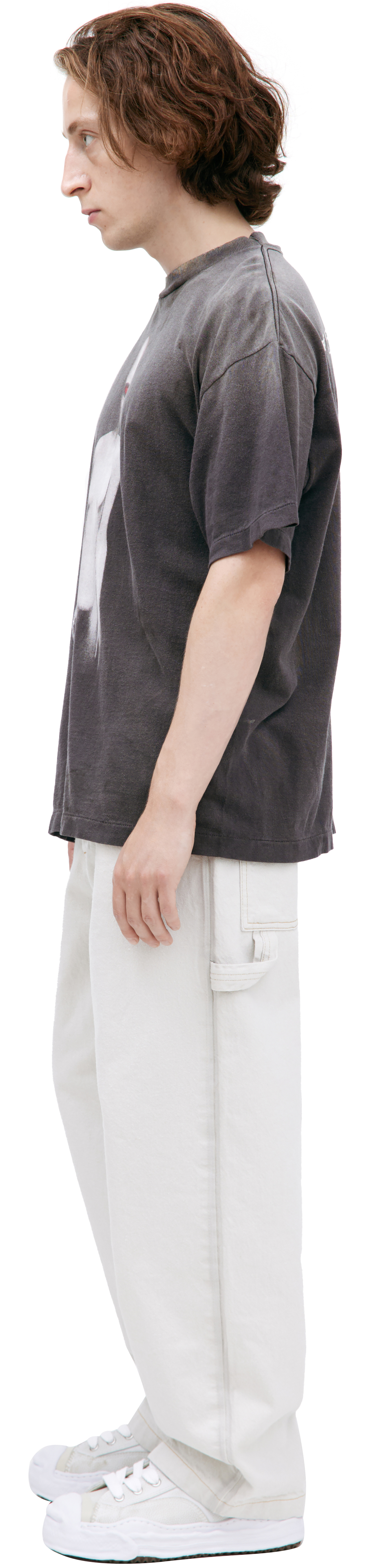 Saint Mxxxxxx Серая футболка с принтом