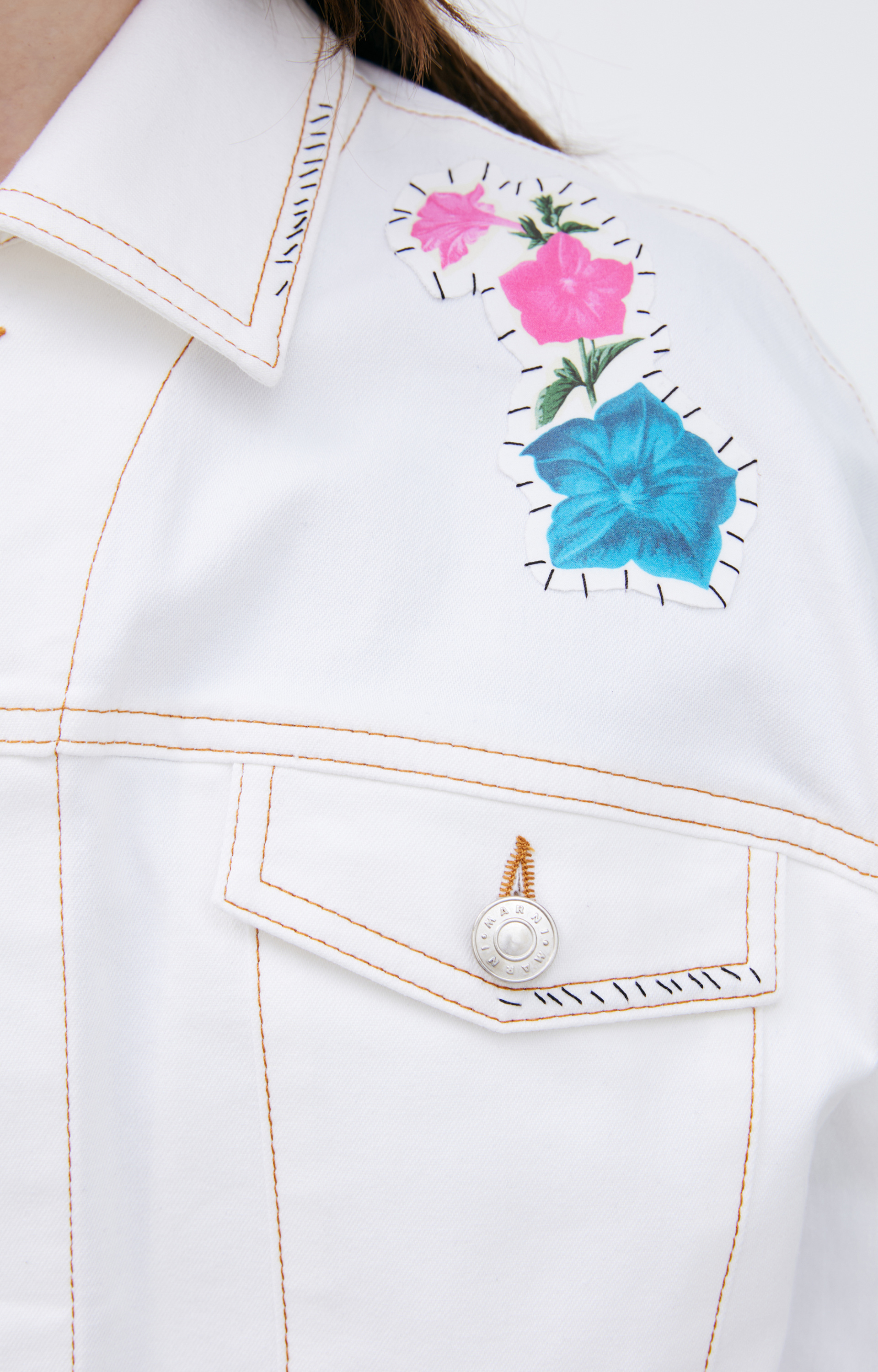 Marni Джинсовая куртка с патчами