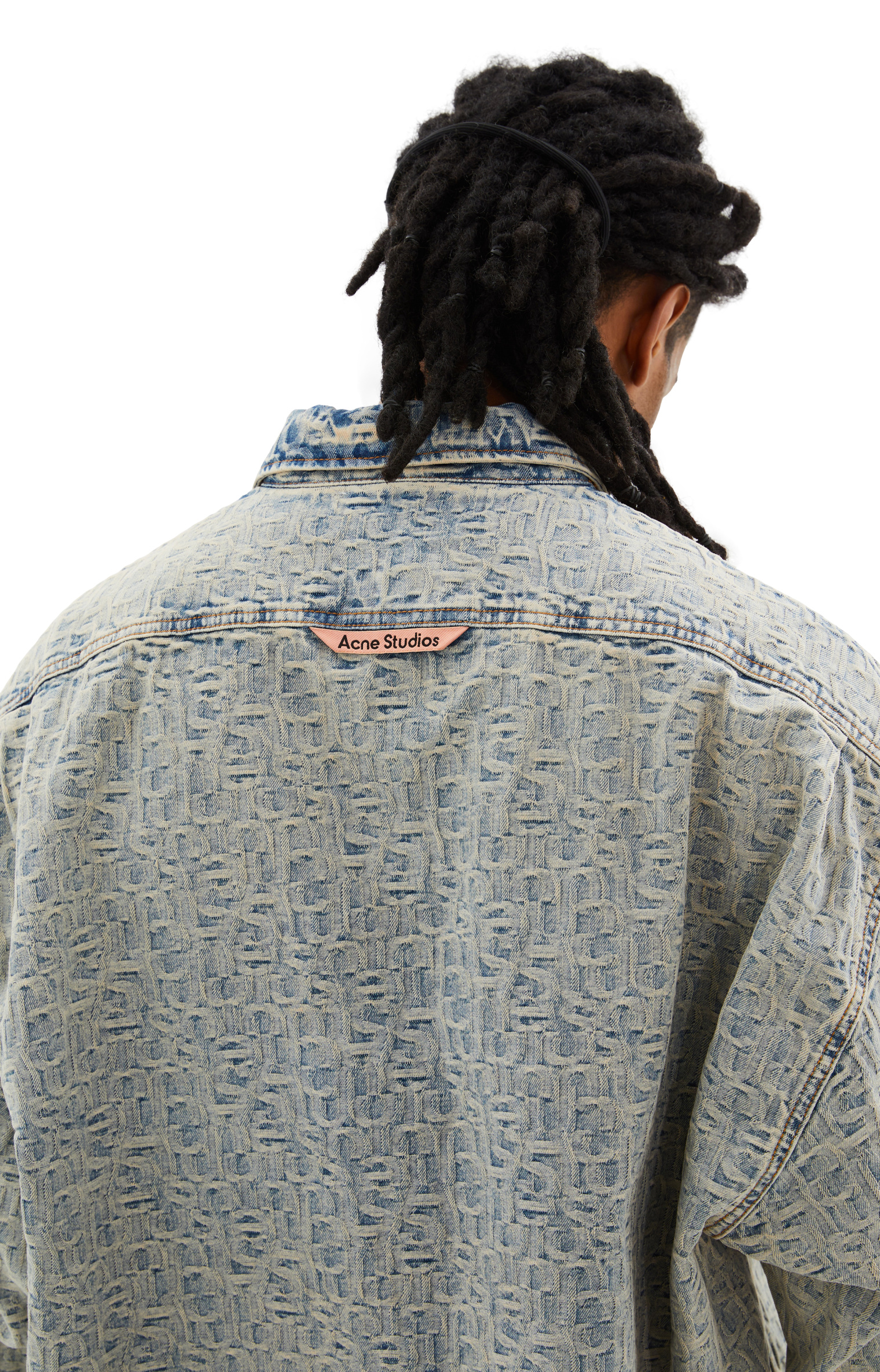 Acne Studios Джинсовая рубашка с монопринтом