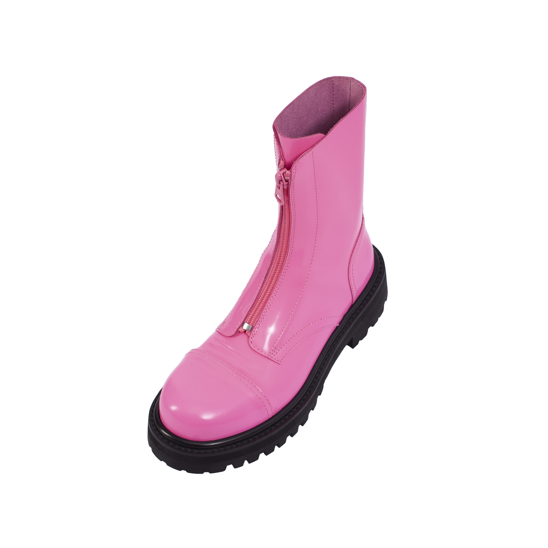 VETEMENTS Кожаные ботинки на молнии