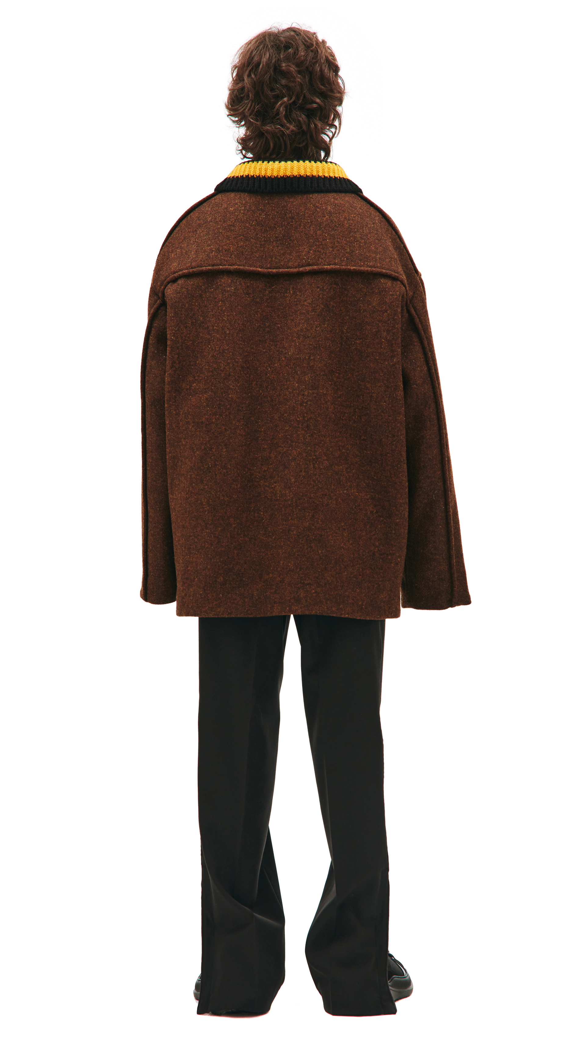 OAMC Куртка из шерсти с вязаным воротником