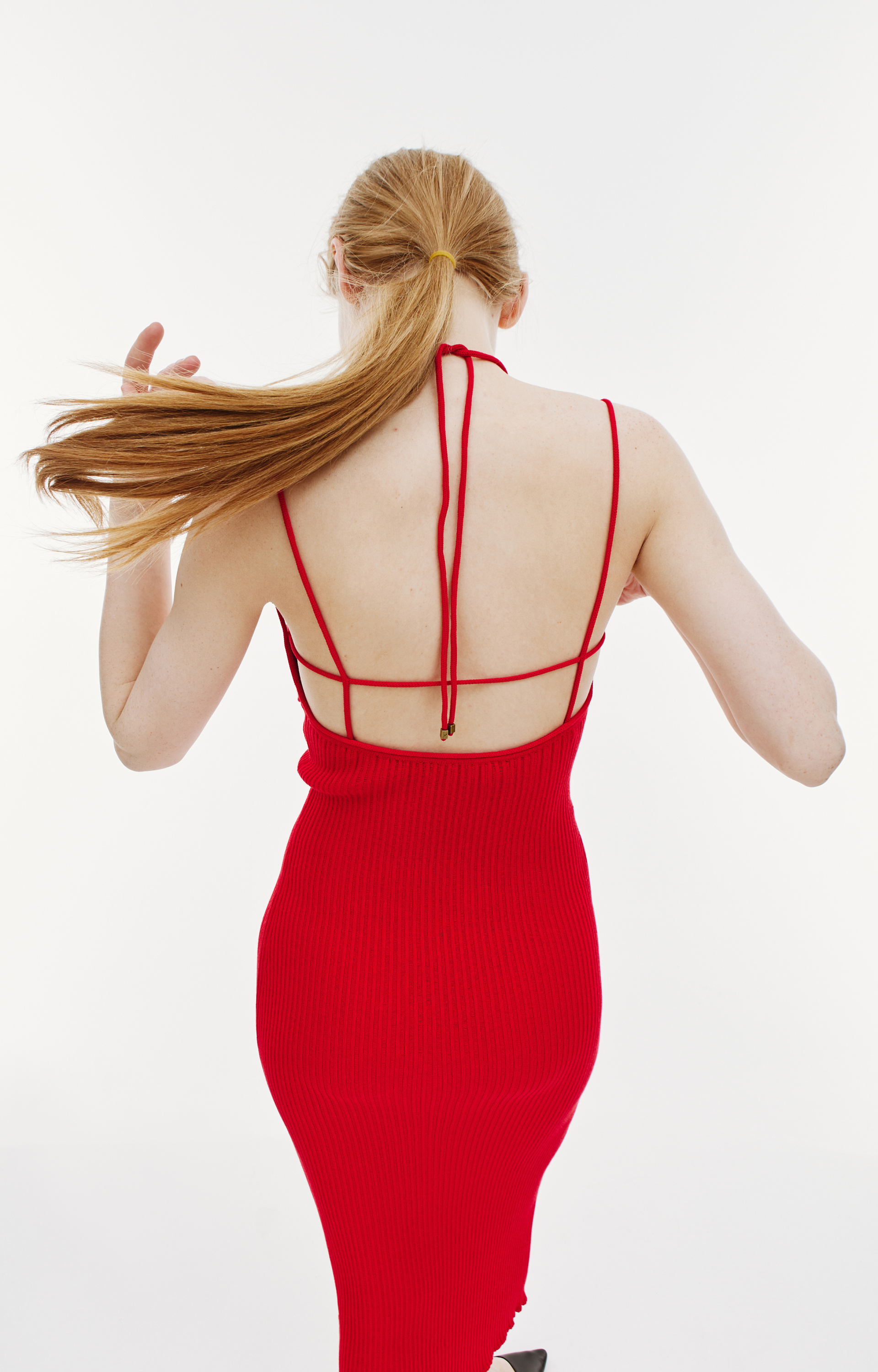 Blumarine Красное платье на бретелях