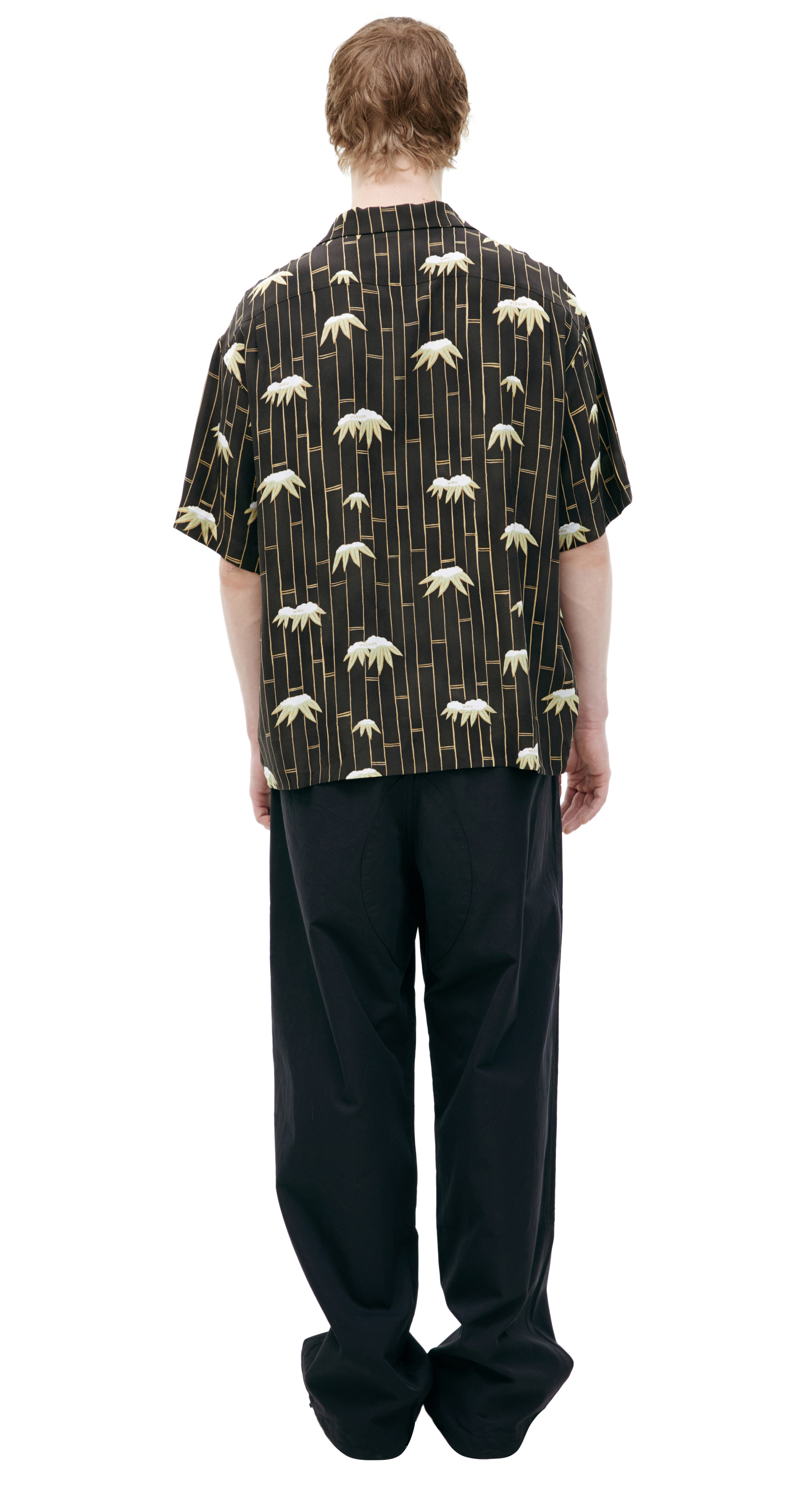 visvim Шелковая рубашка с монопринтом