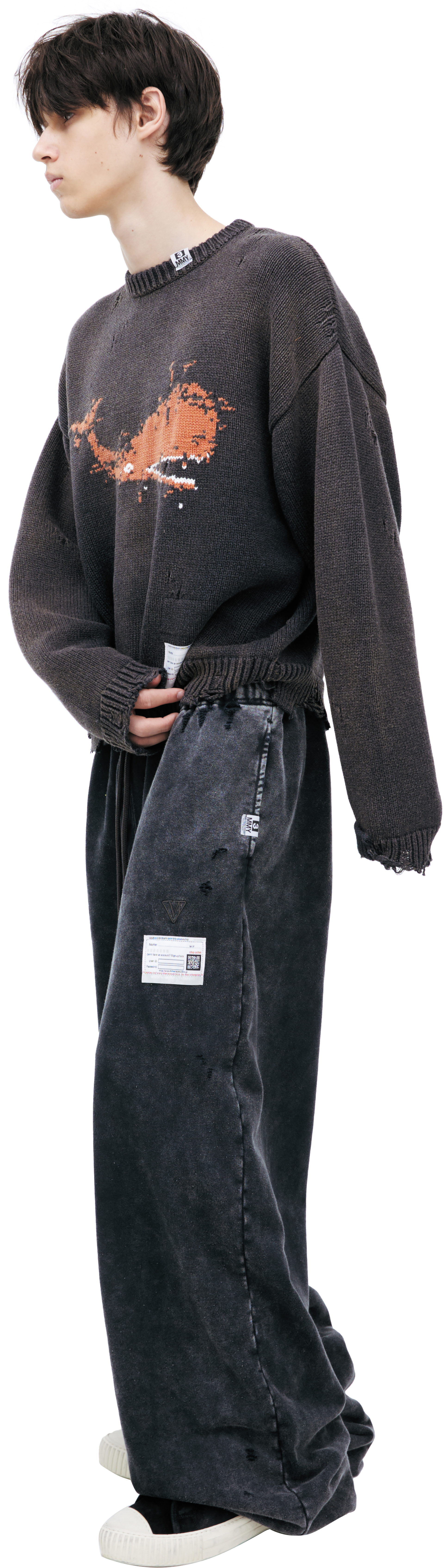 Maison Mihara Yasuhiro Широкие спортивные брюки с логотипом