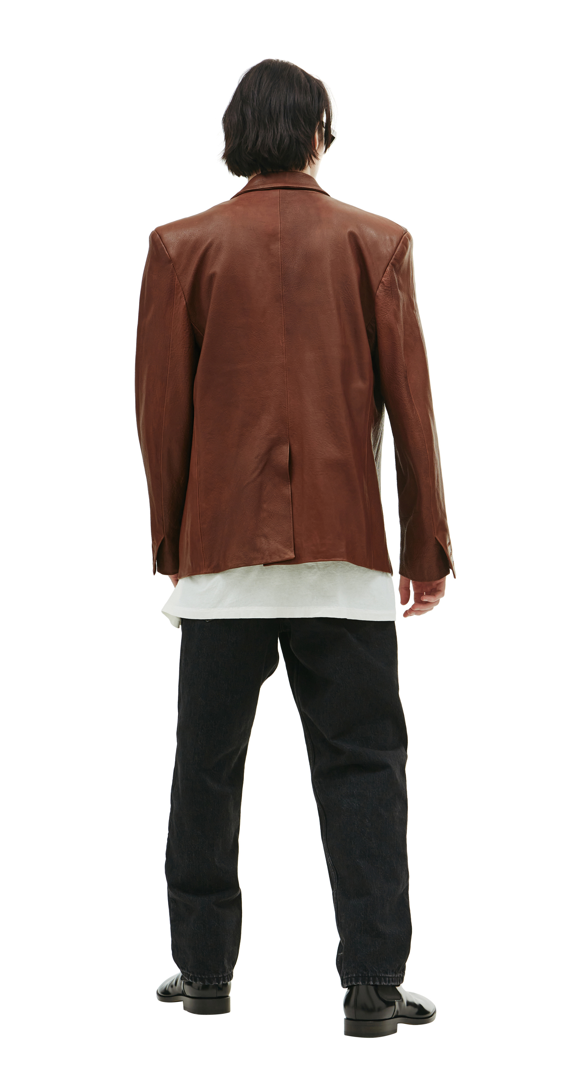 Enfants Riches Déprimés Кожаный пиджак без пуговиц