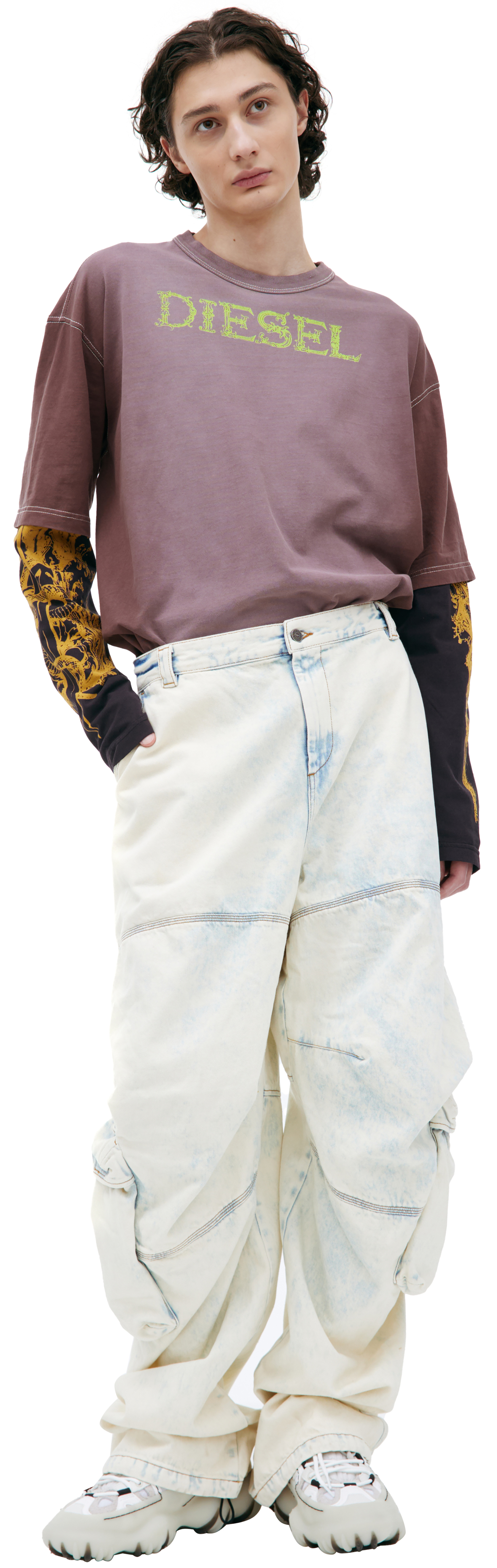 Diesel Широкие джинсы d-arne 0cbcv