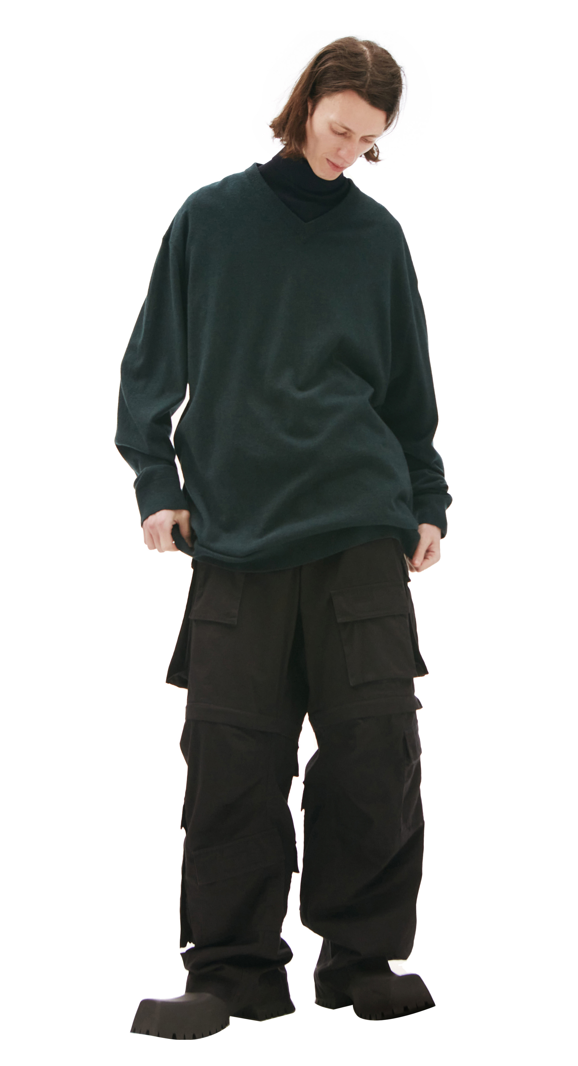 Balenciaga Кашемировый свитер с V-образным вырезом