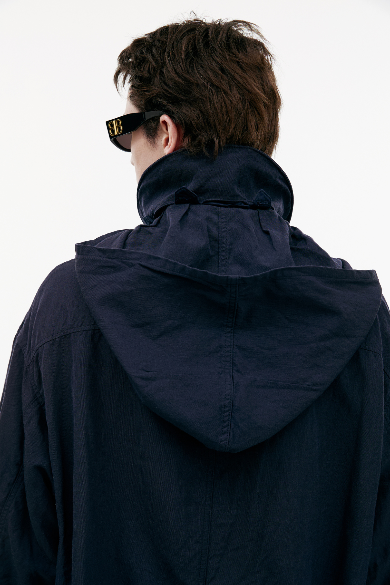 visvim Темно-синяя парка с капюшоном