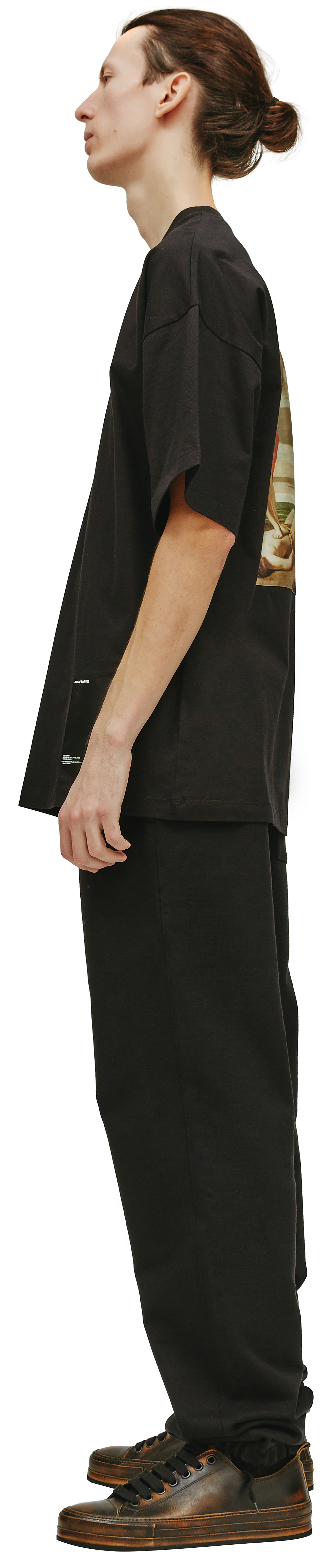 OAMC Футболка OAMC x Louvre с шелковым патчем