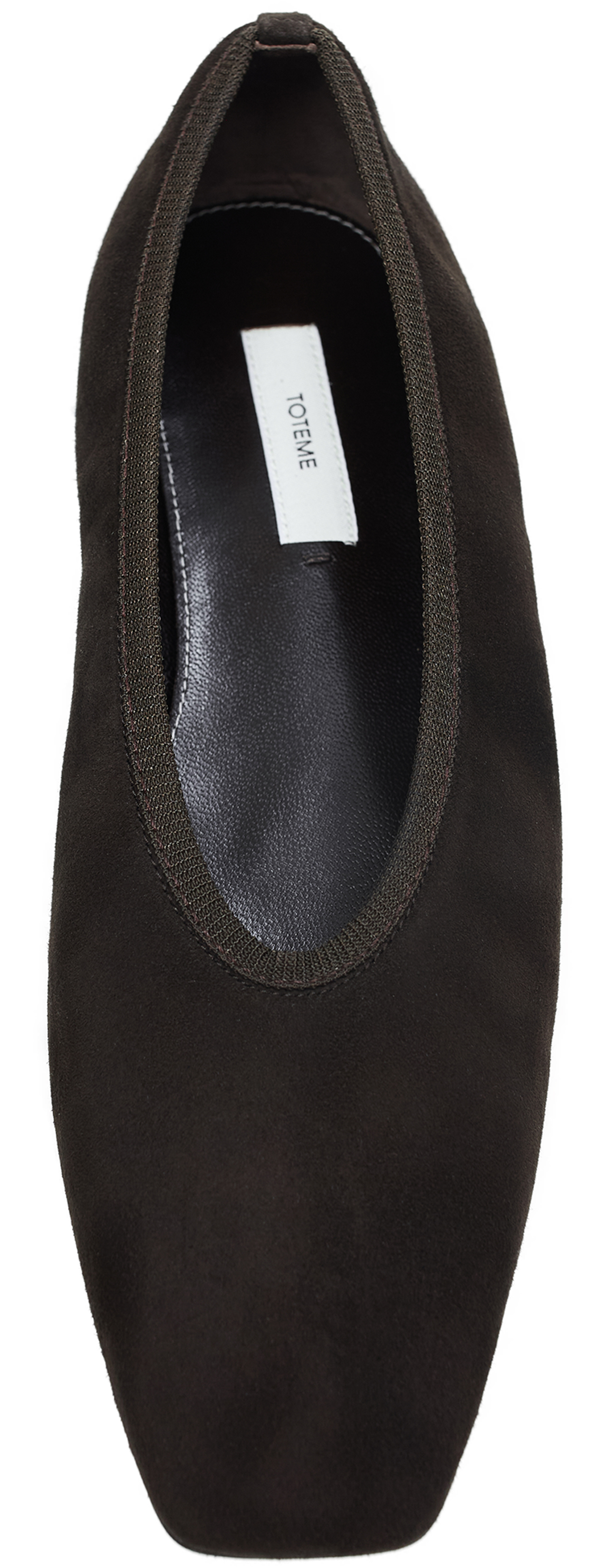 TOTEME Замшевые балетки с квадратным носом