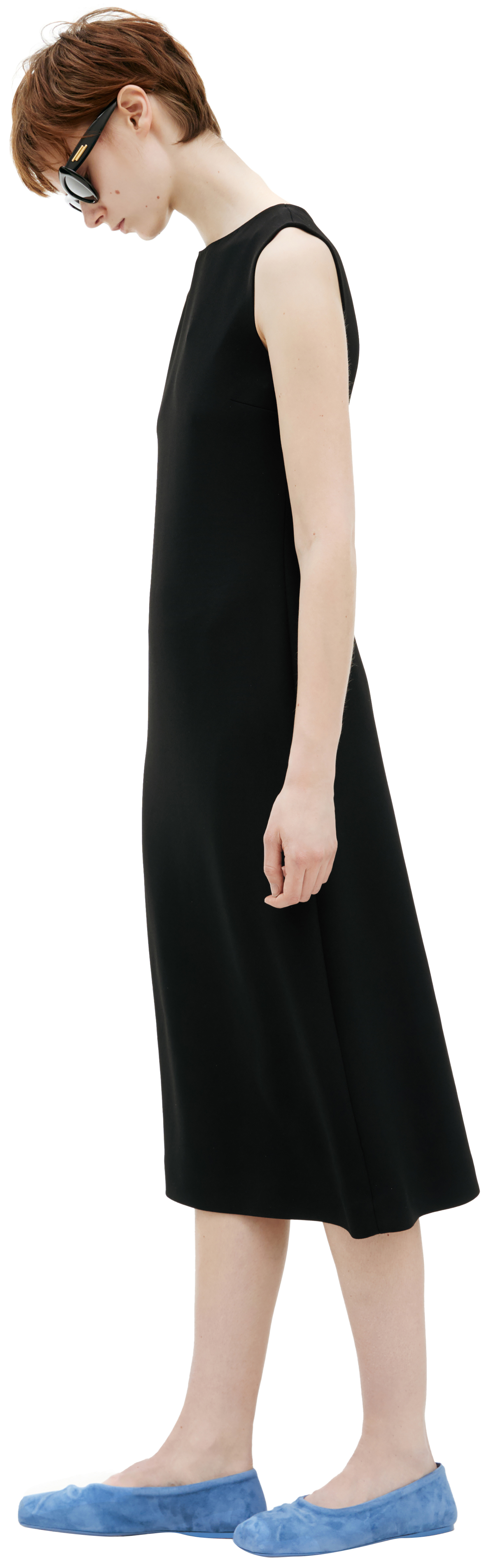 The Row Черное платье без рукавов