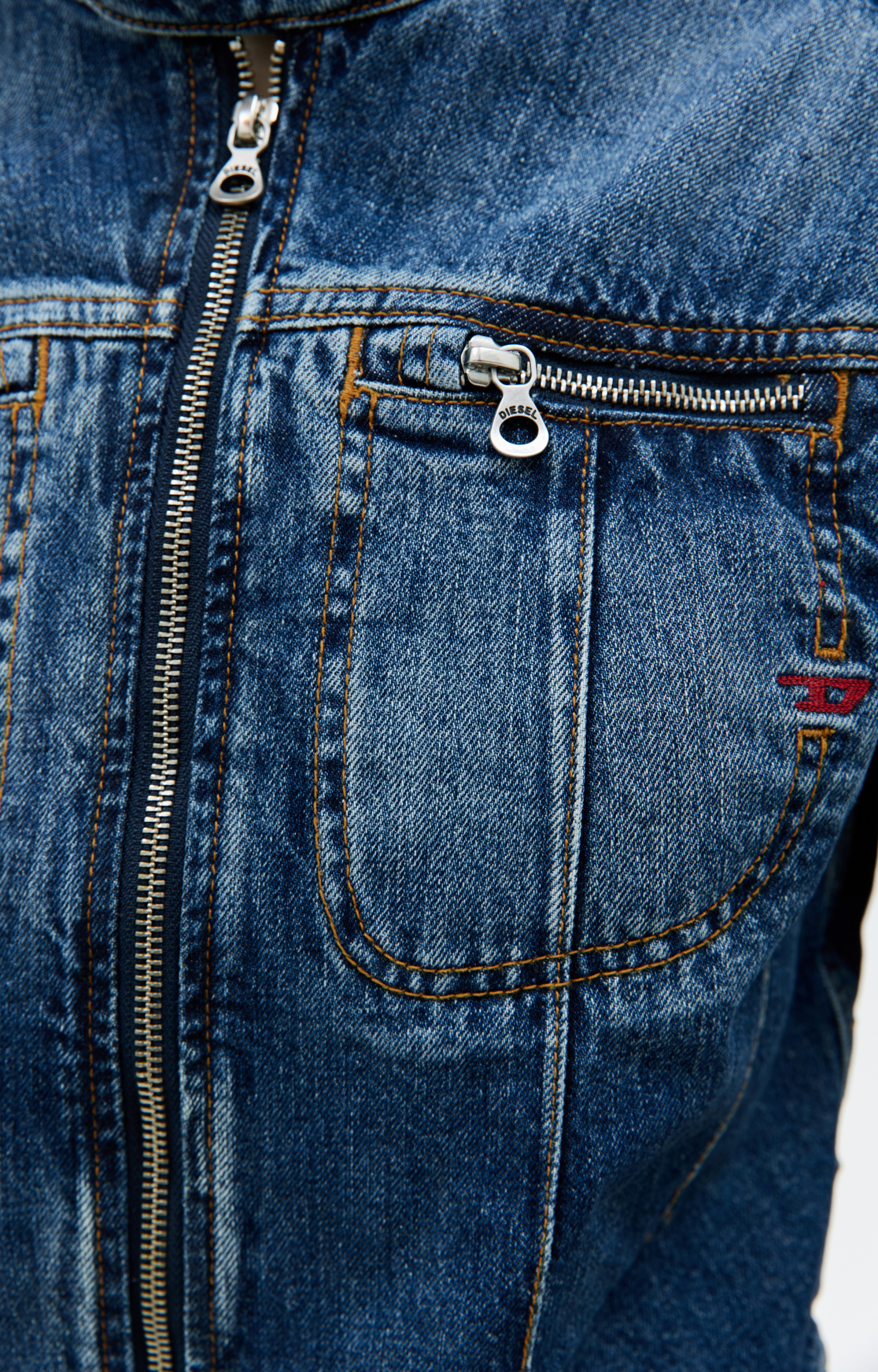 Diesel Джинсовая куртка на молнии