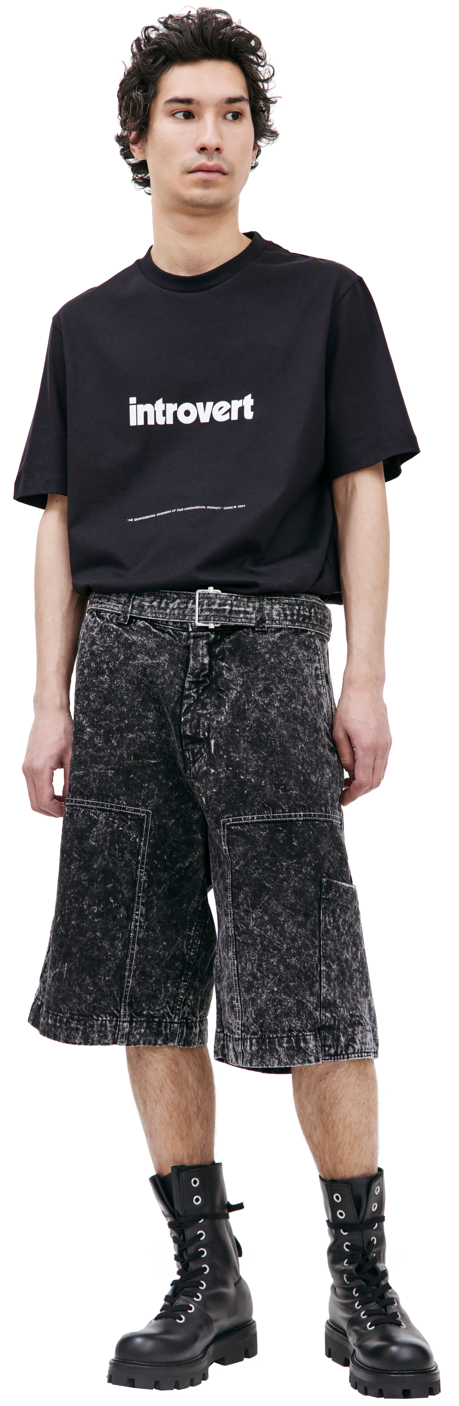 OAMC Джинсовые шорты Jackson с ремнем