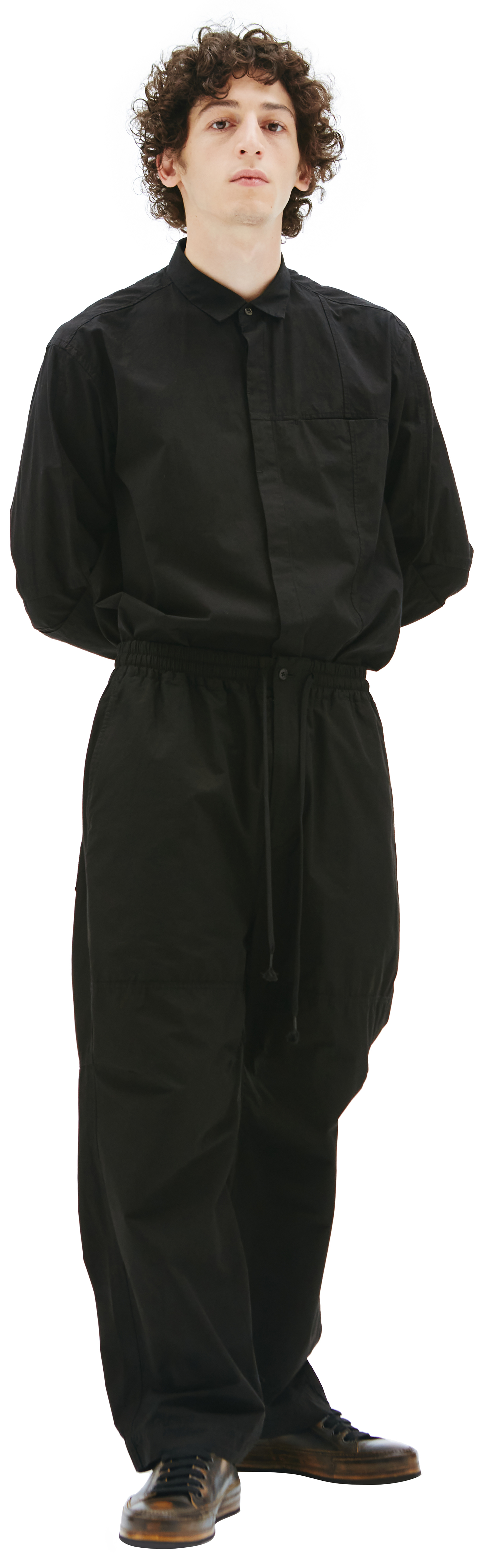 The Viridi-Anne Черные широкие брюки