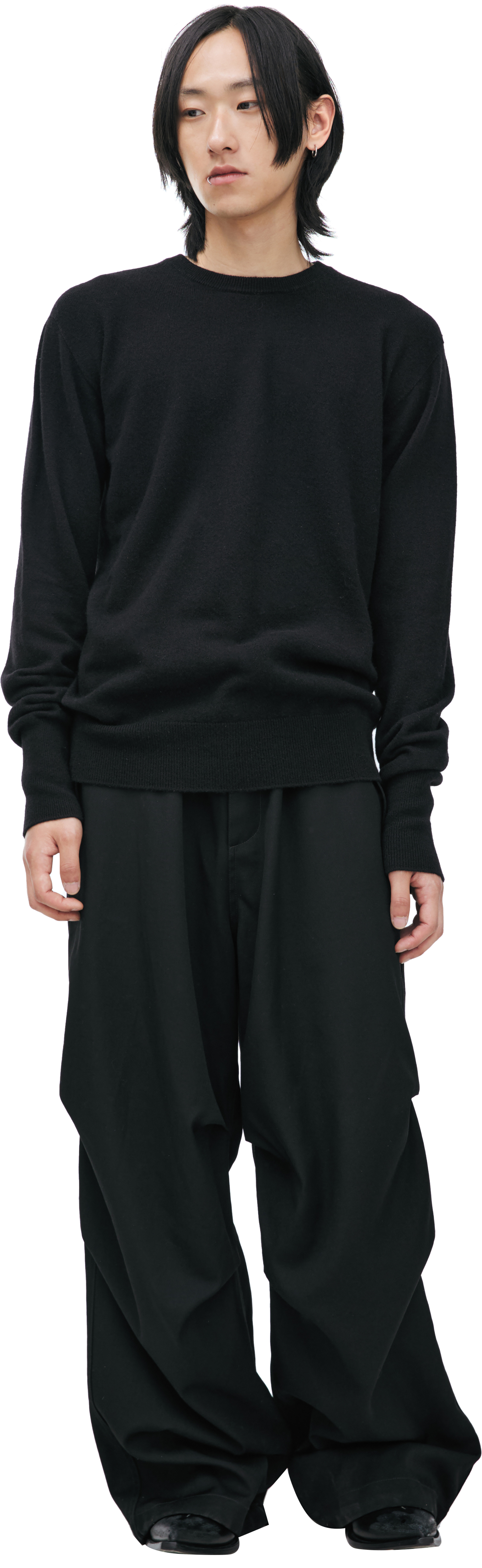 Jil Sander Черный свитер из кашемира