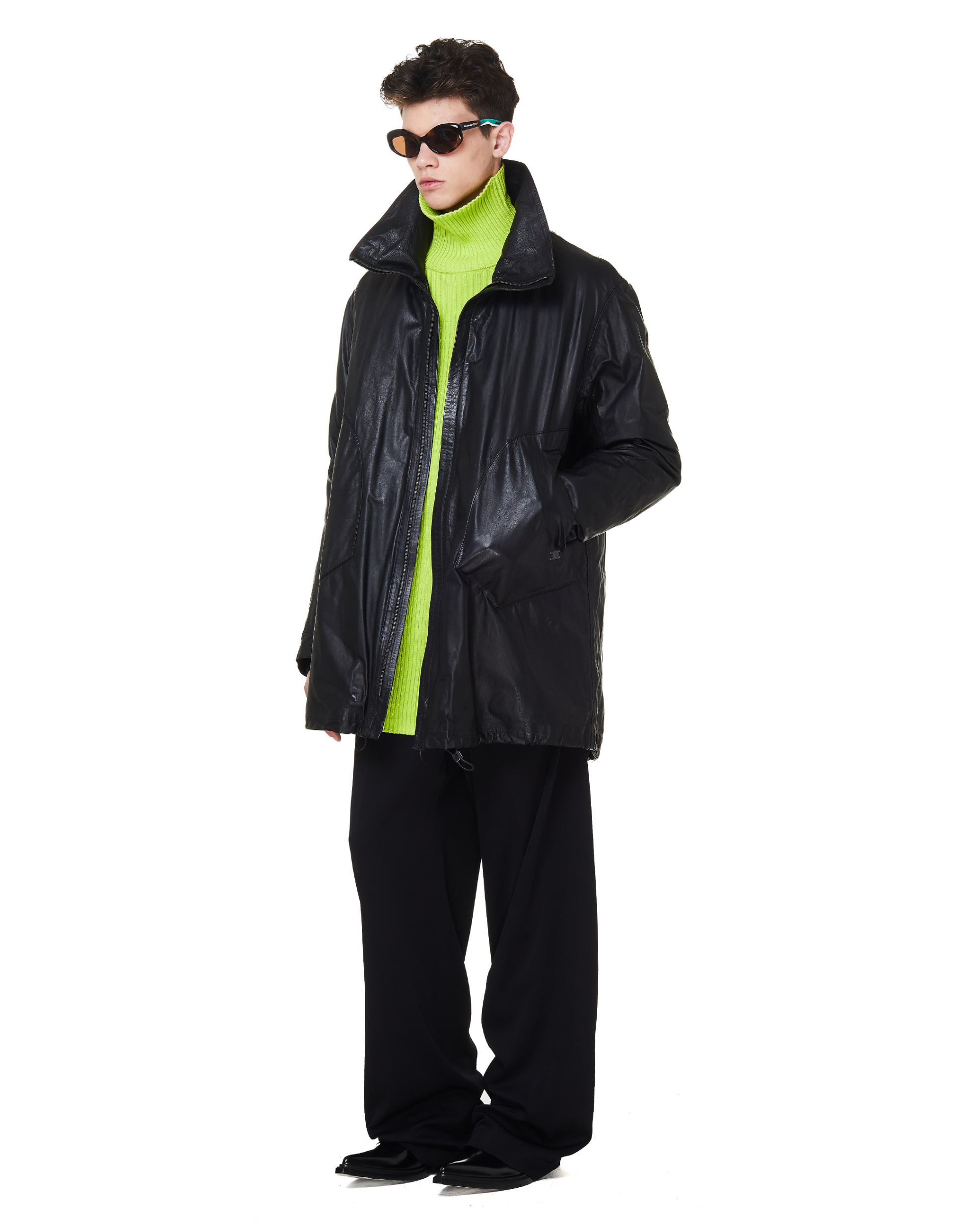 Isaac Sellam Кожаная парка Detourne Marbre