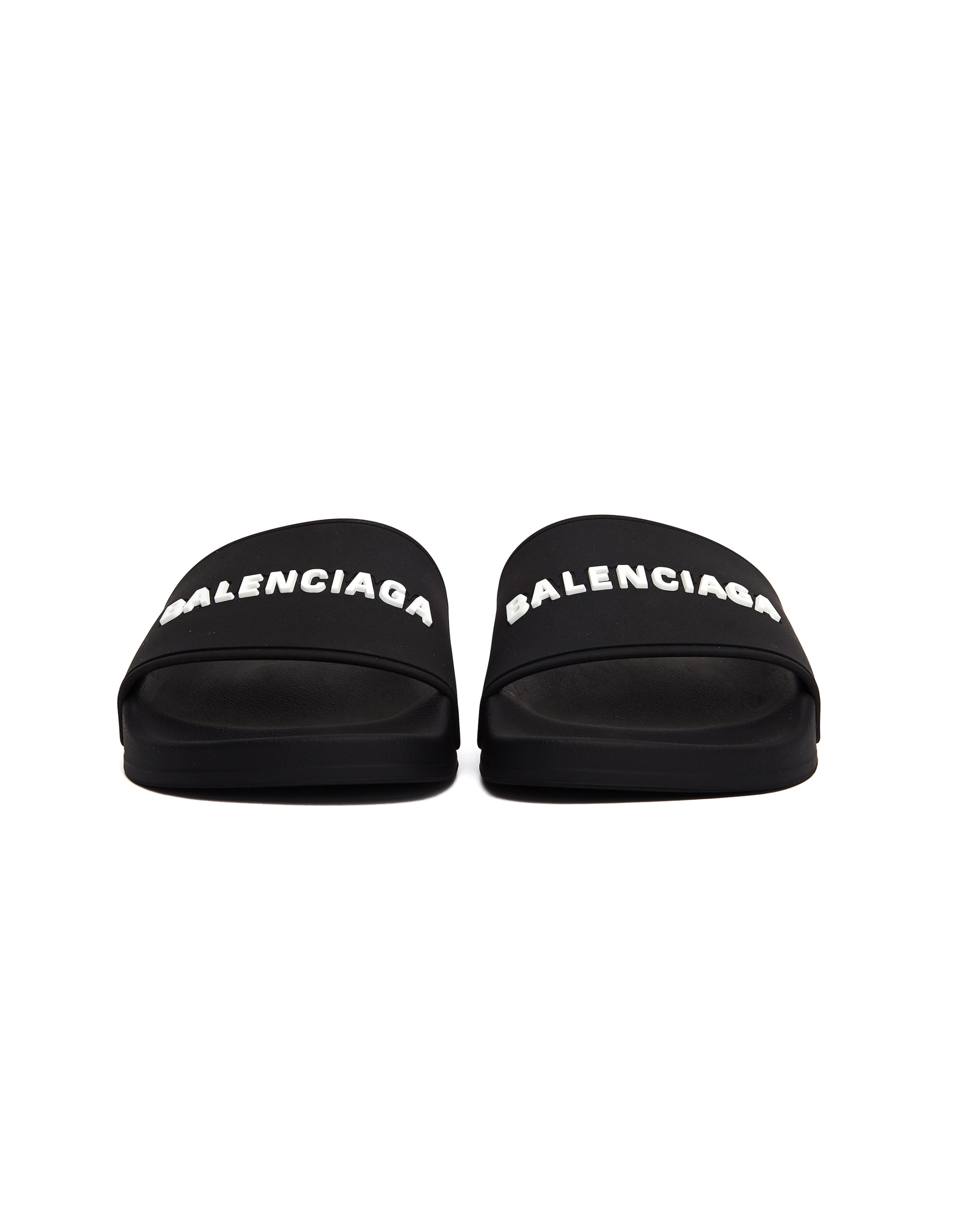 Balenciaga Черные резиновые шлепанцы
