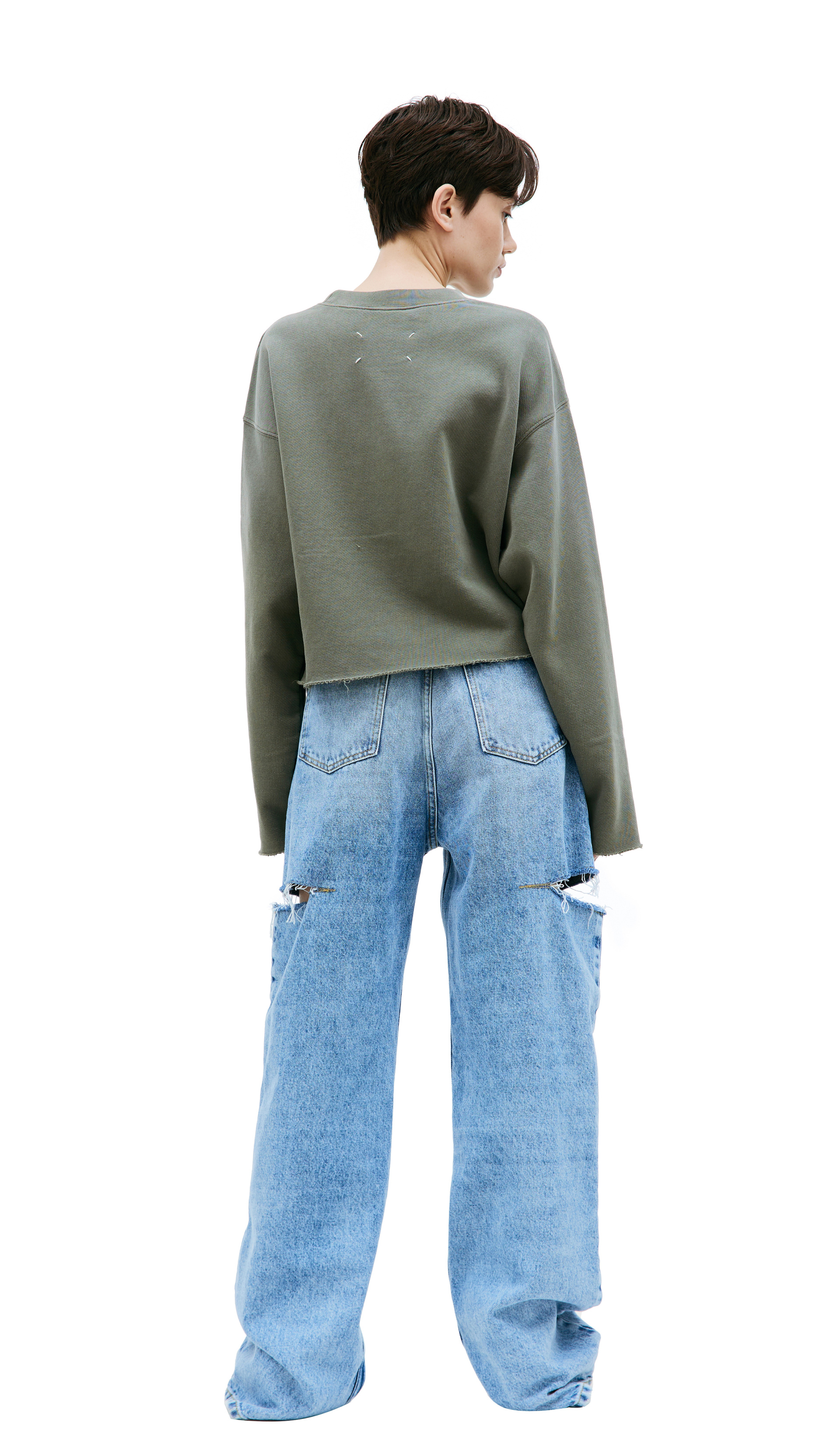 Maison Margiela Укороченный свитшот с логотипом