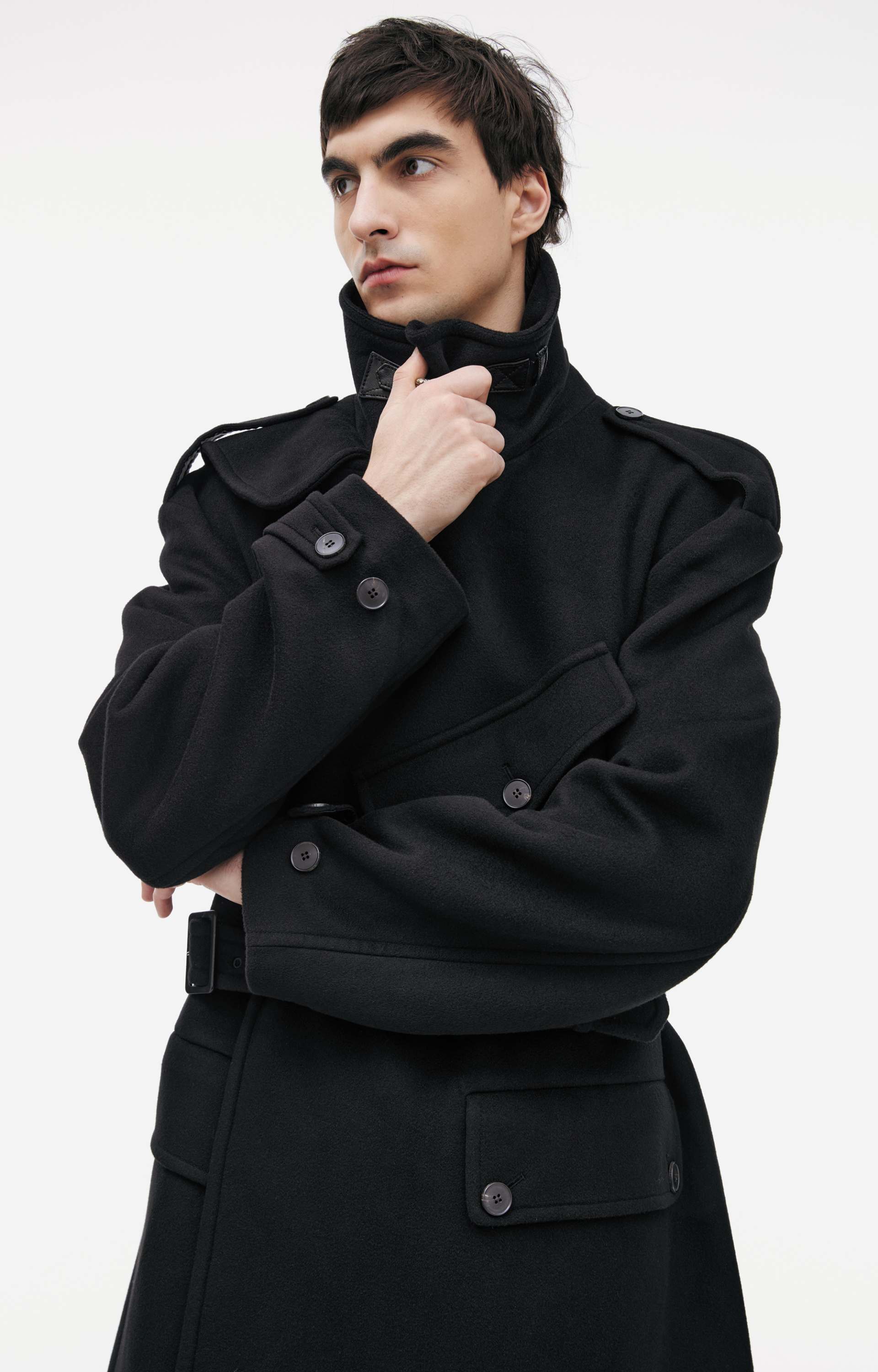 Enfants Riches Déprimés Черное пальто из кашемира