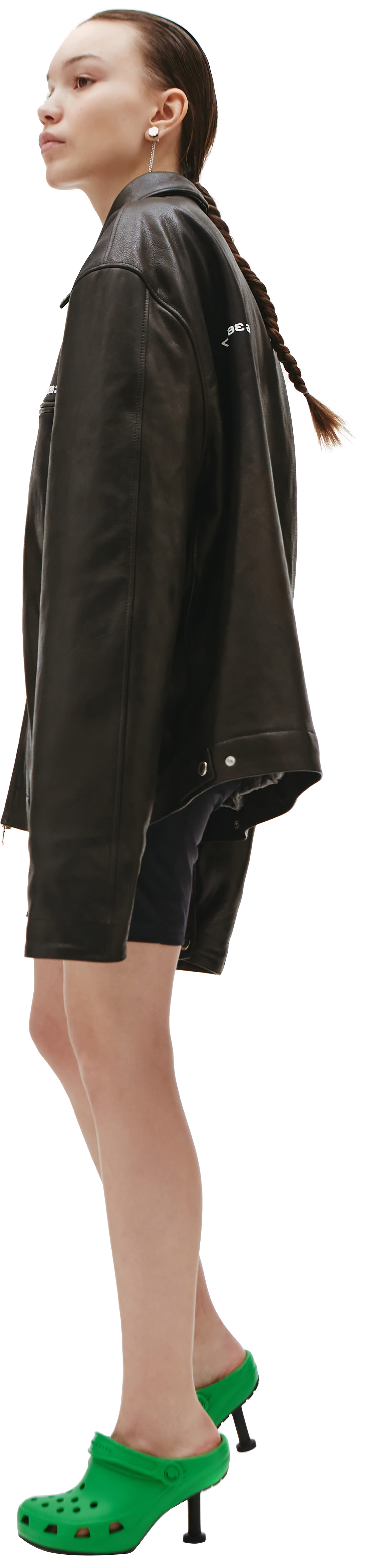 VTMNTS Кожаный куртка с принтом штрихкода