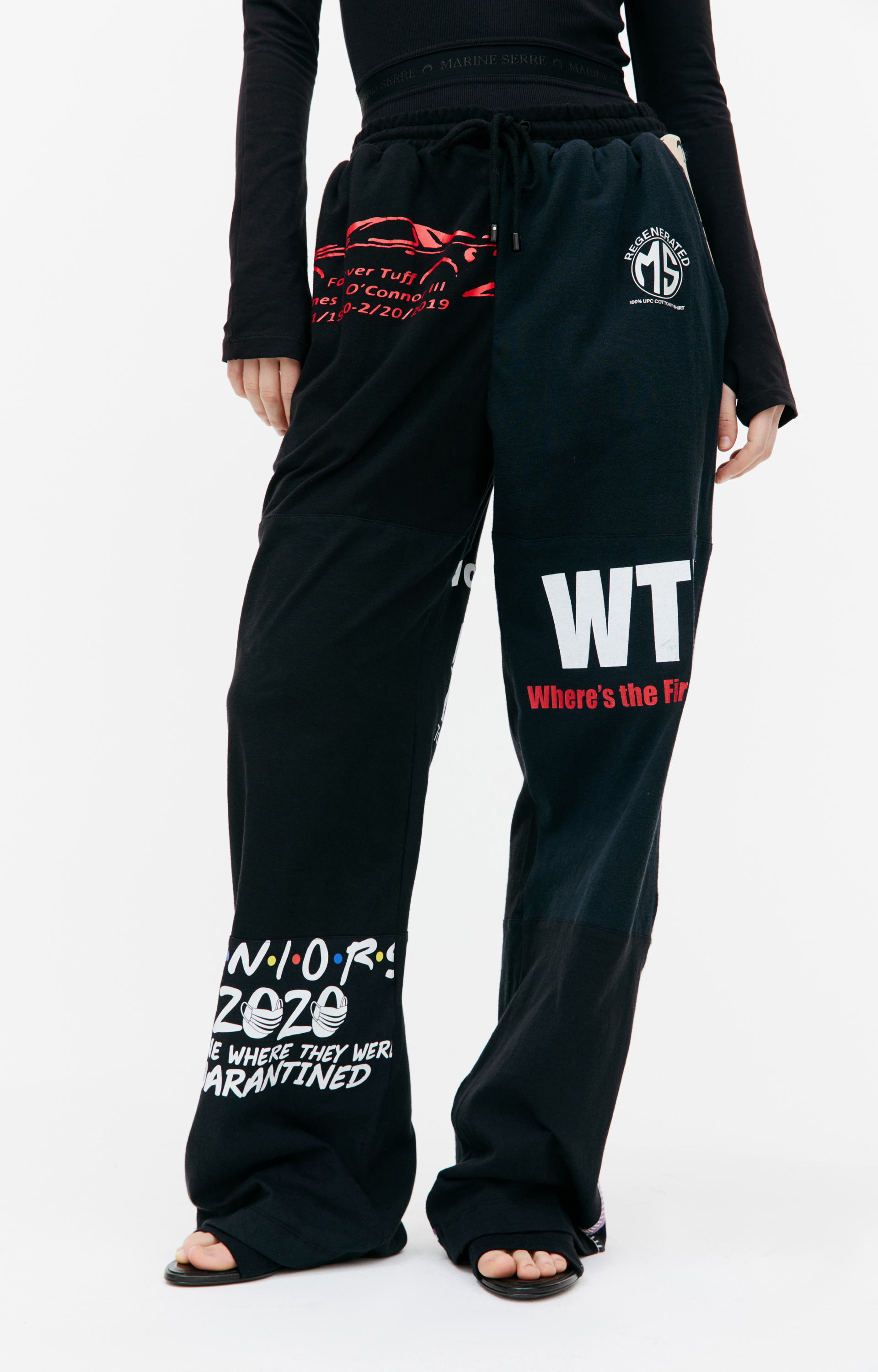 MARINE SERRE Широкие брюки пэчворк