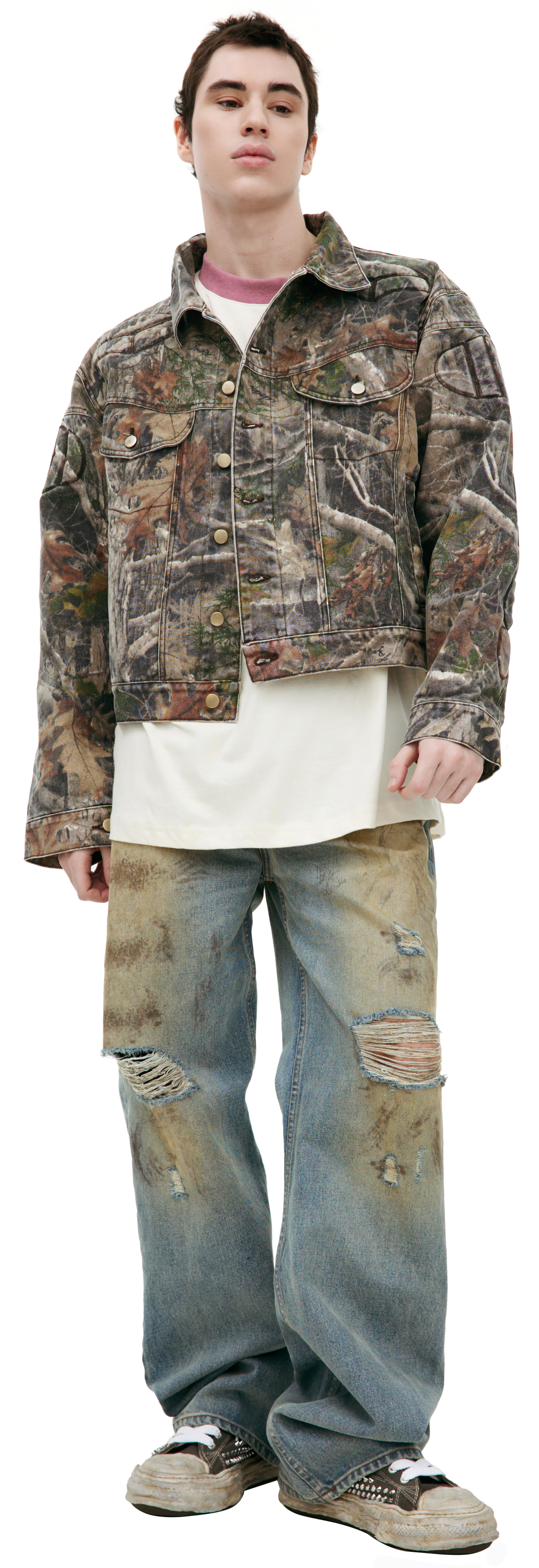 Satoshi Nakamoto Джинсовая куртка с монопринтом