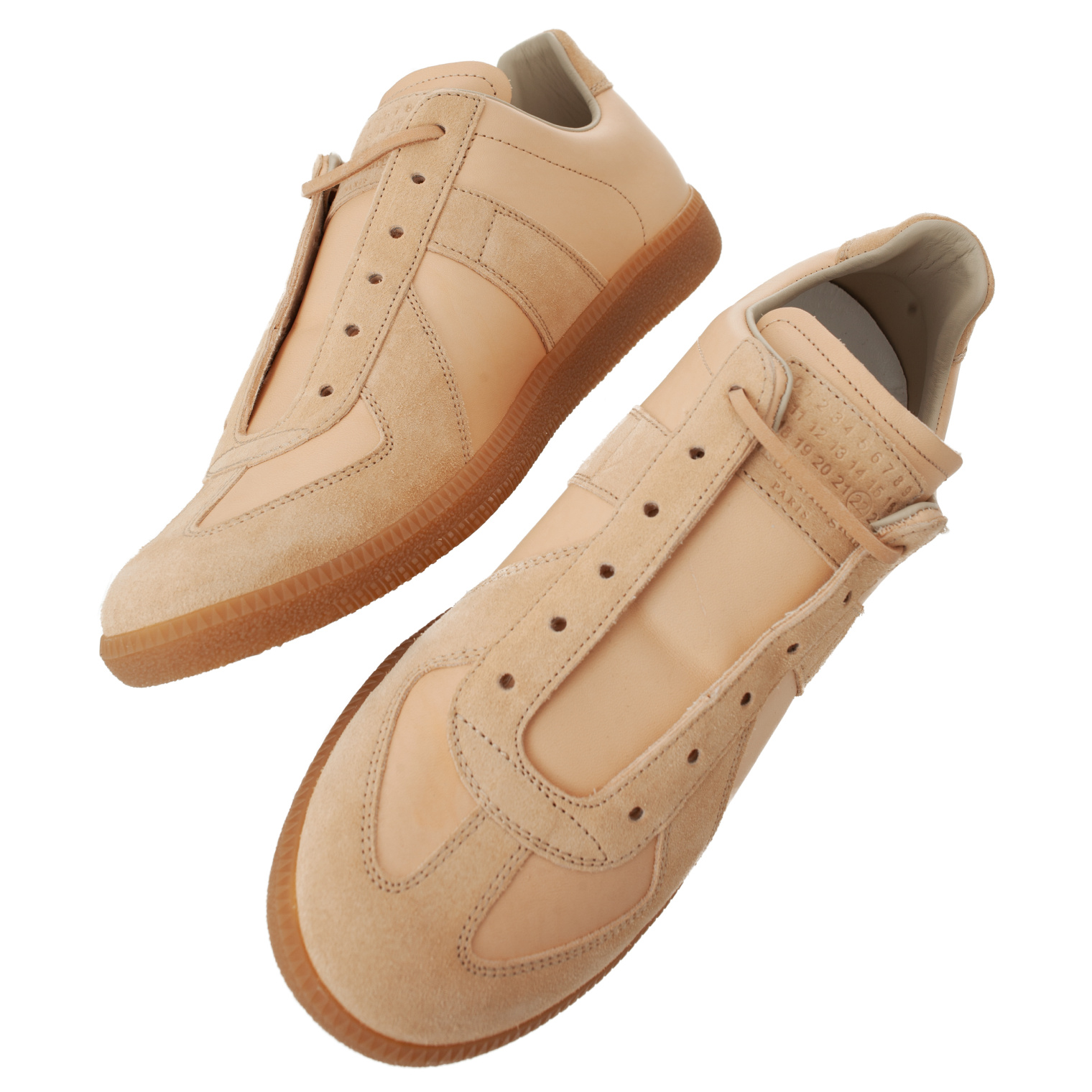 Maison Margiela Кожаные кеды Replica