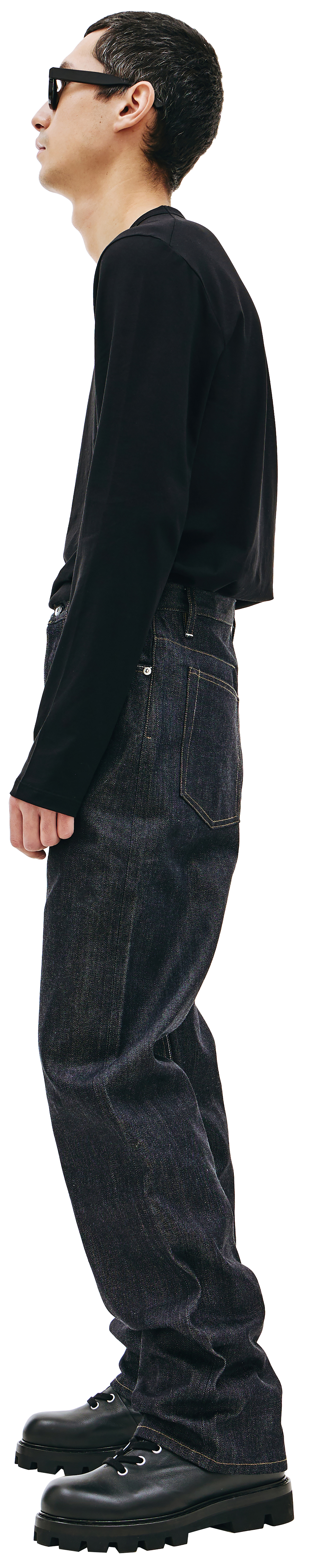 Jil Sander Прямые джинсы с патчем