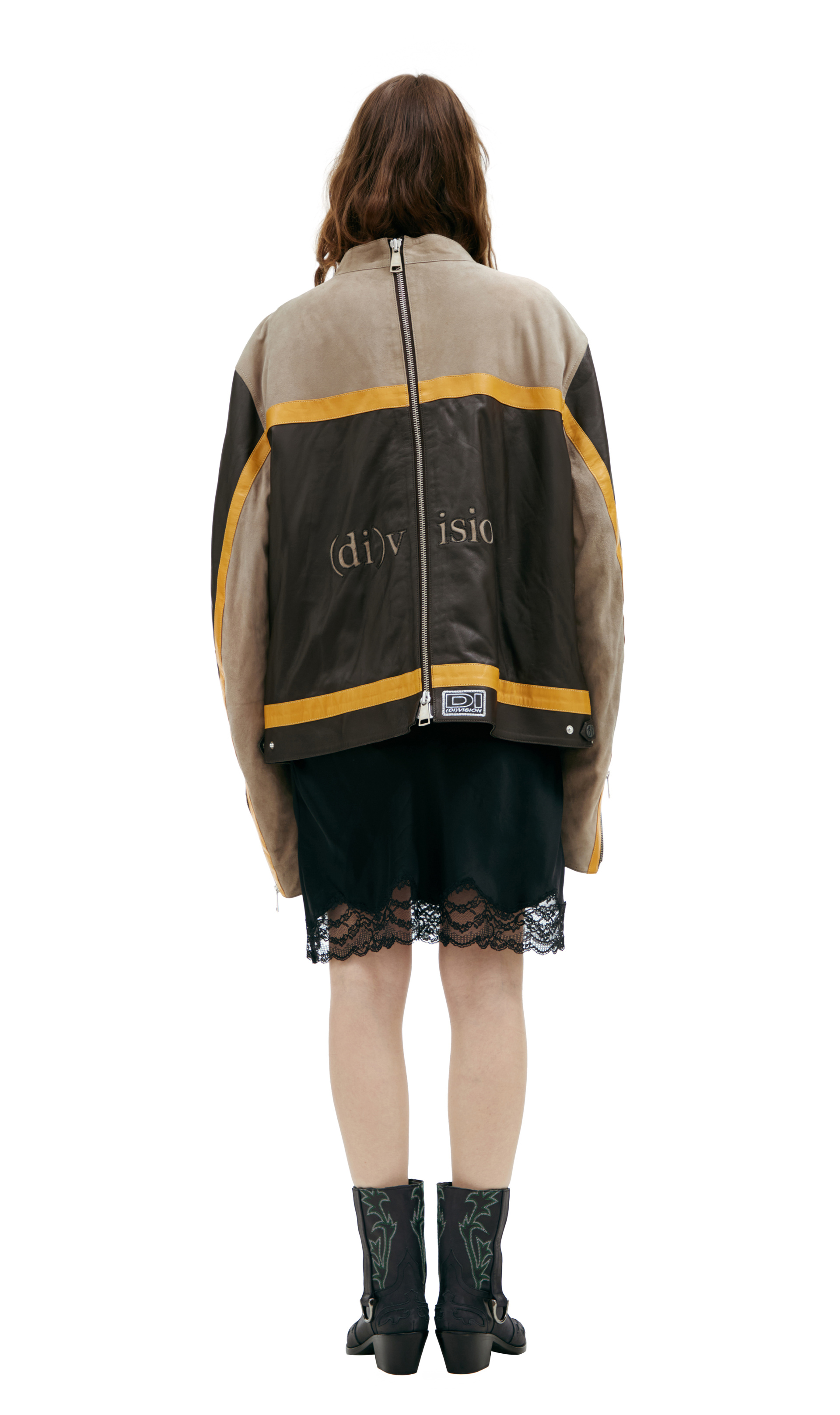 (di)vision Кожаная куртка с логотипом
