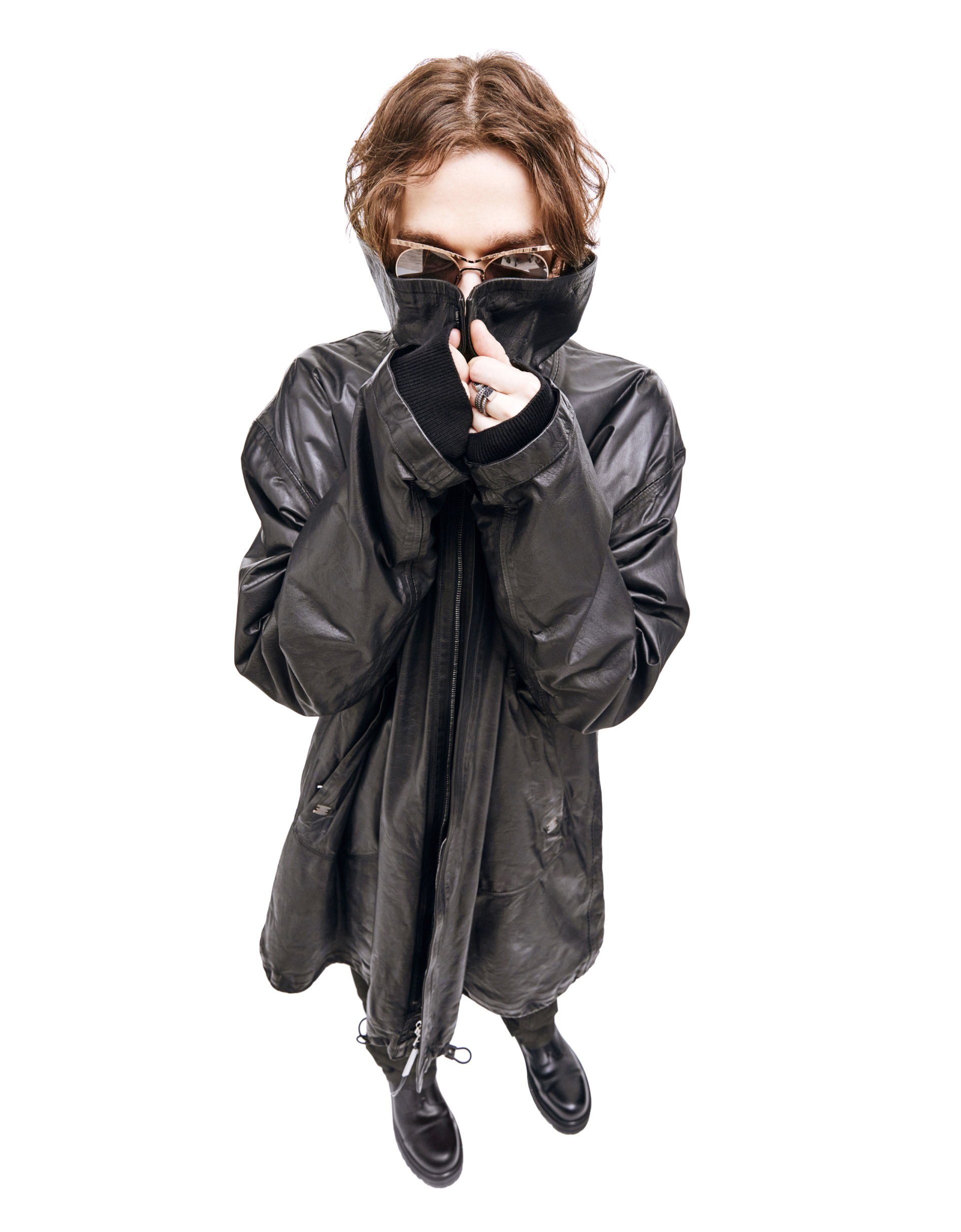 Isaac Sellam Парка Detorne из светоотражающей кожи