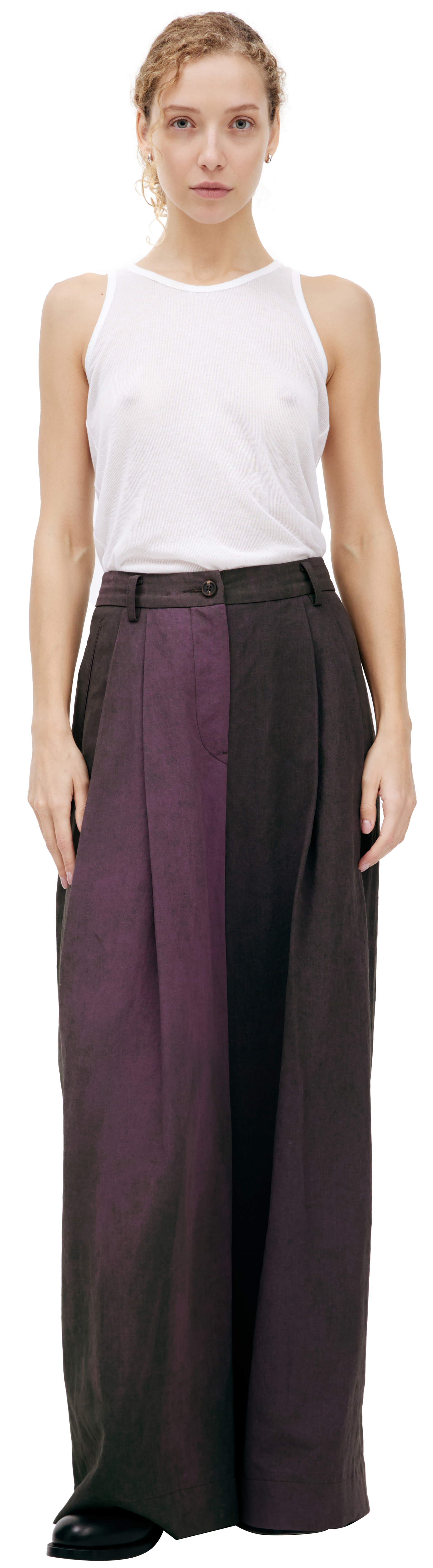 Ziggy Chen Прямые брюки с защипами