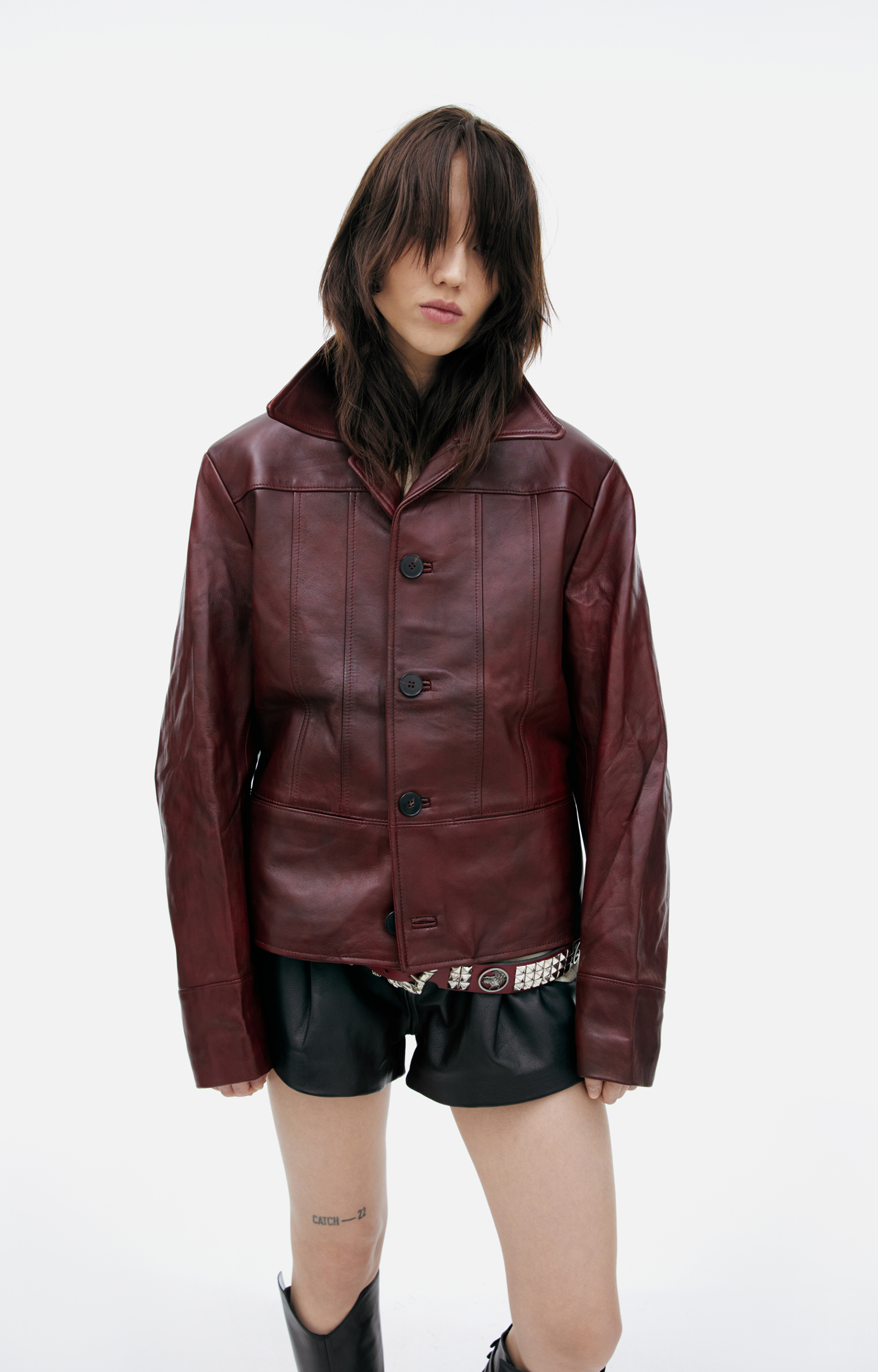 Enfants Riches Déprimés Красная куртка из кожи