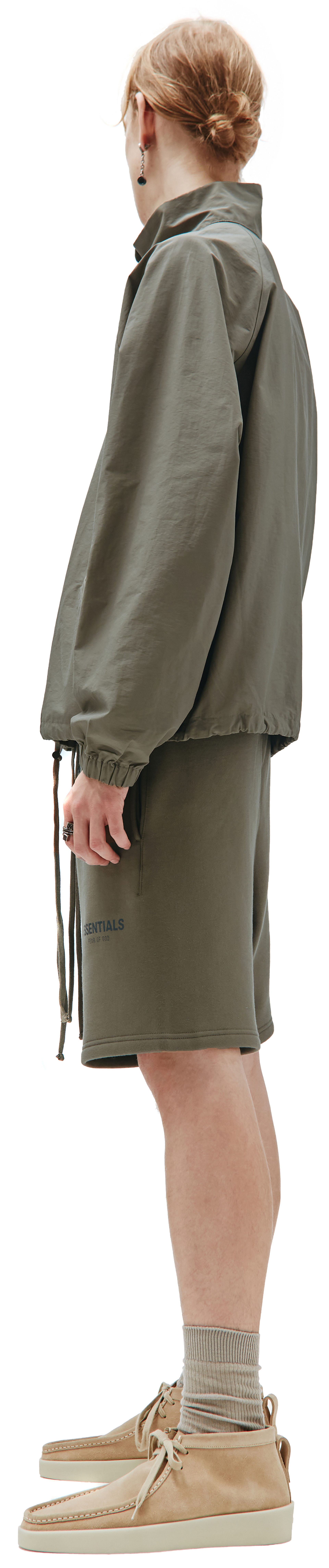 Fear of God Essentials Коричневый анорак на молнии с логотипом