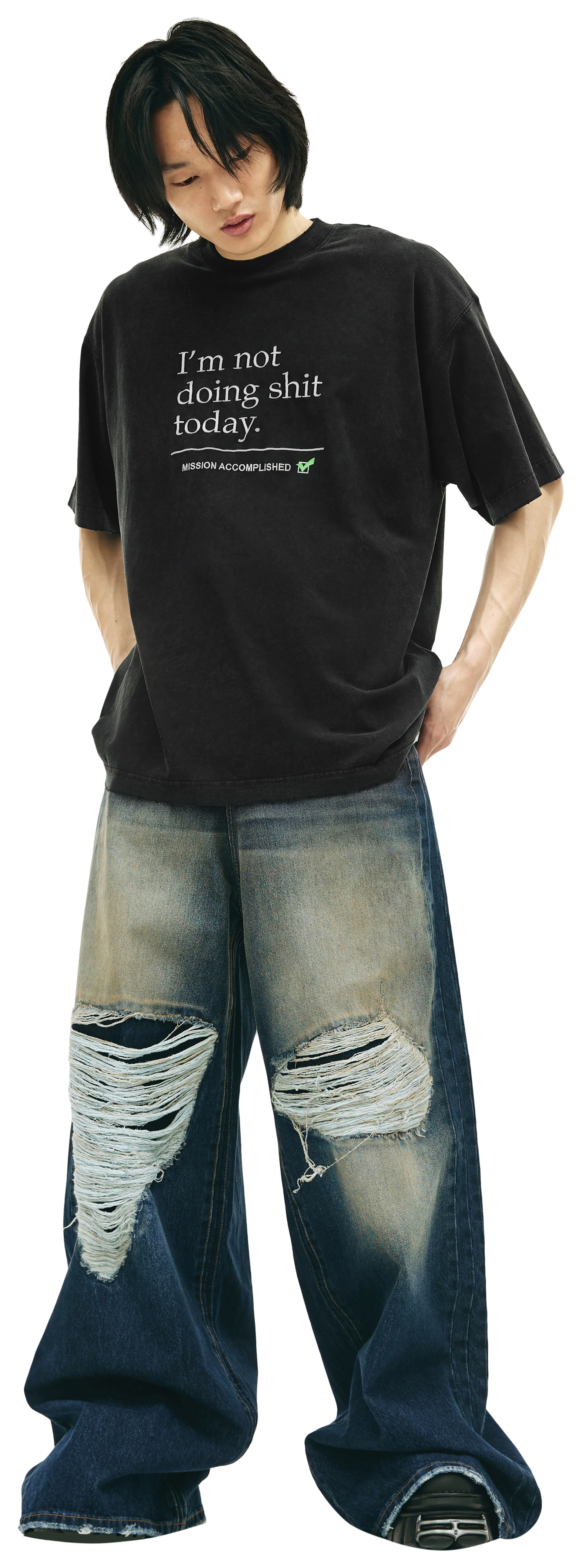 VETEMENTS Футболка с принтом \'I\'m Not Doing Shit Today\'