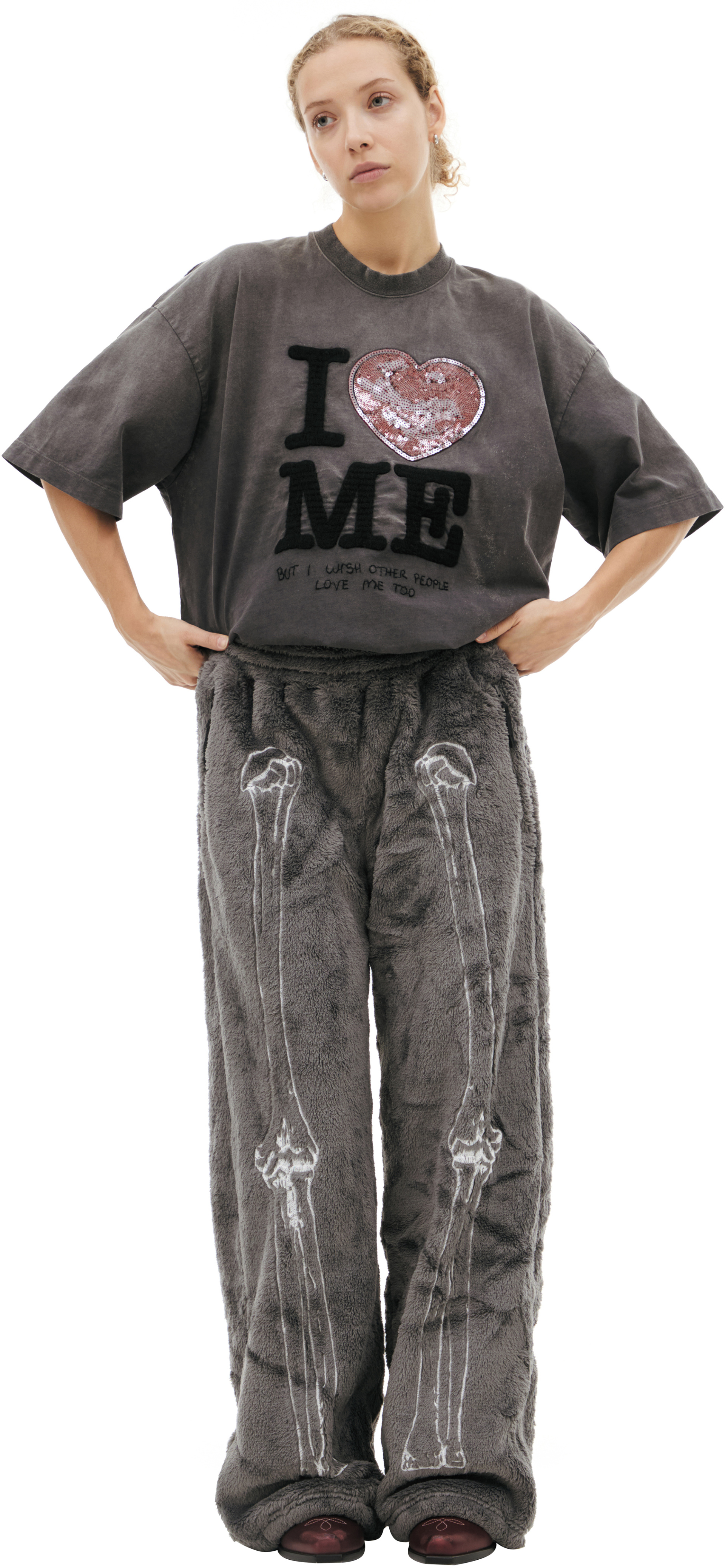 Doublet Плюшевые брюки с вышивкой