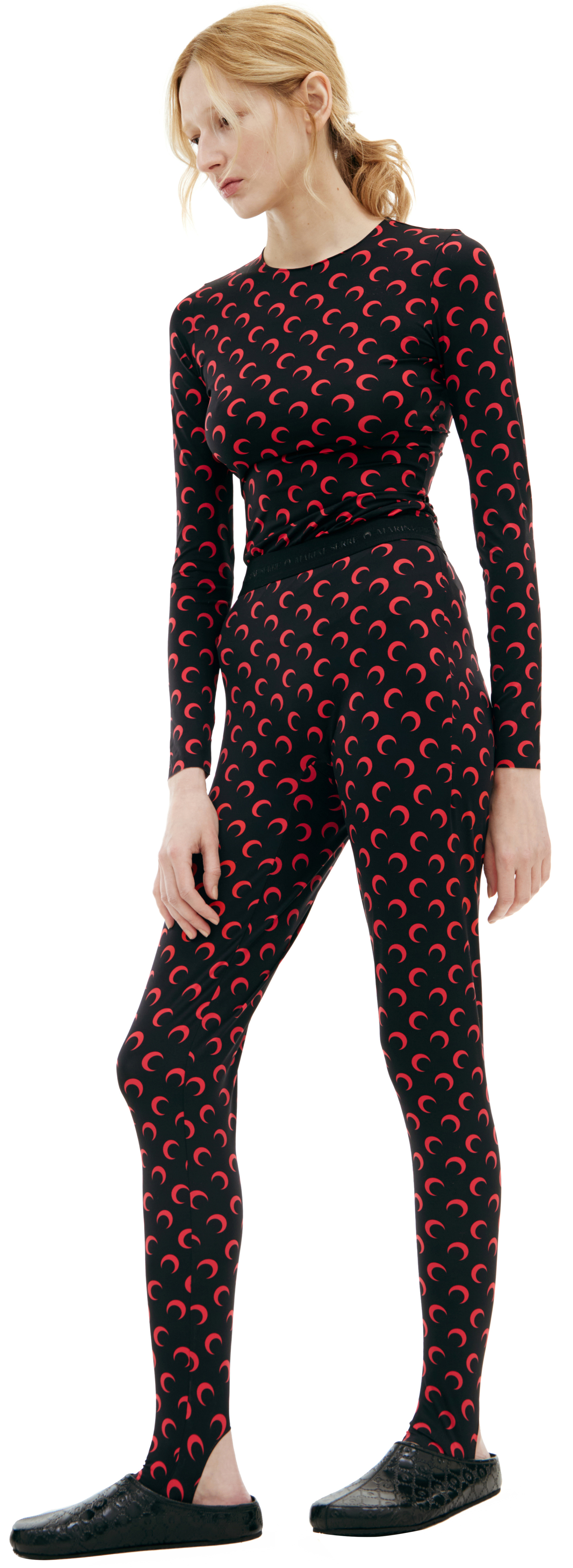 MARINE SERRE Леггинсы с монопринтом