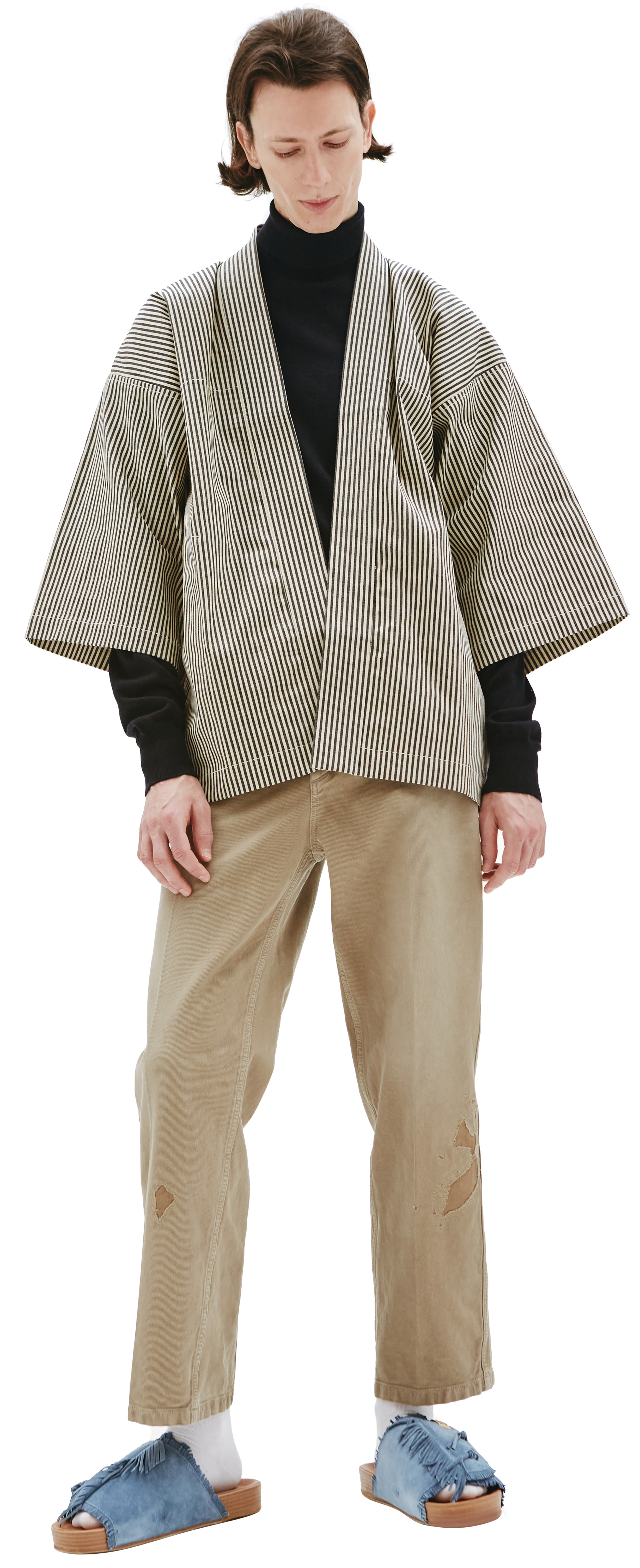 visvim Джинсовый кардиган Happi в полоску