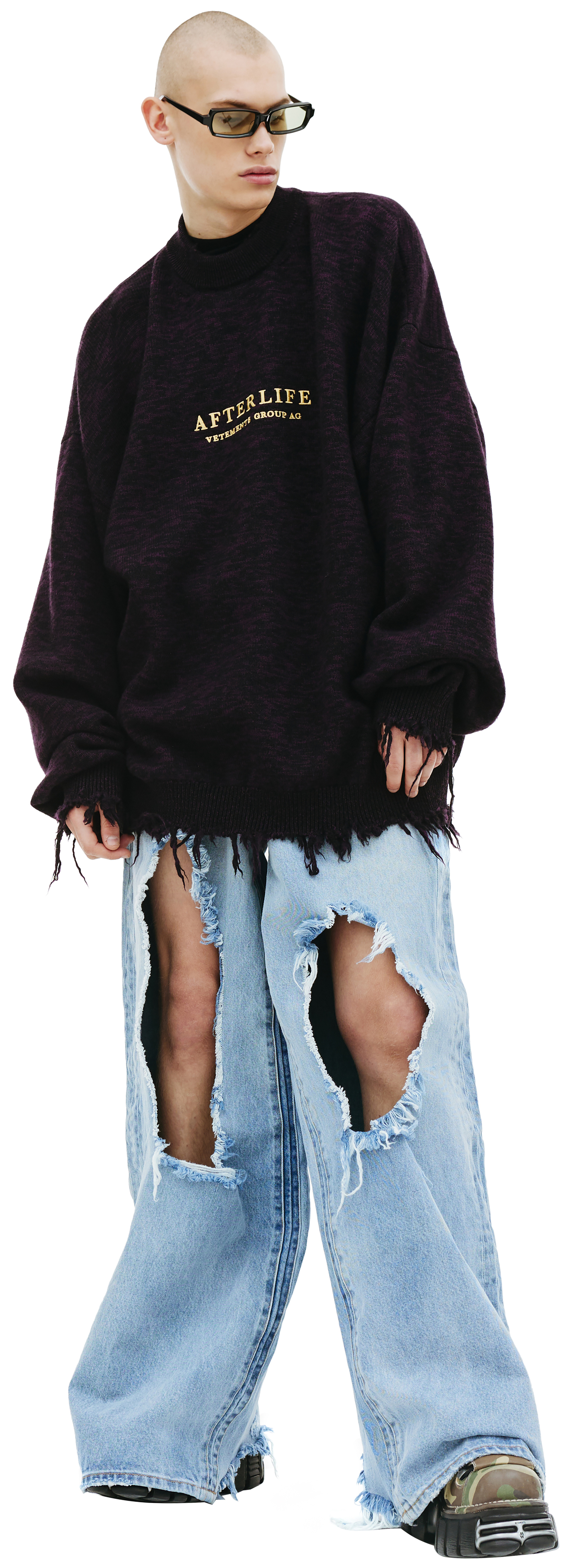 VETEMENTS Шерстяной свитер с принтом Afterlife