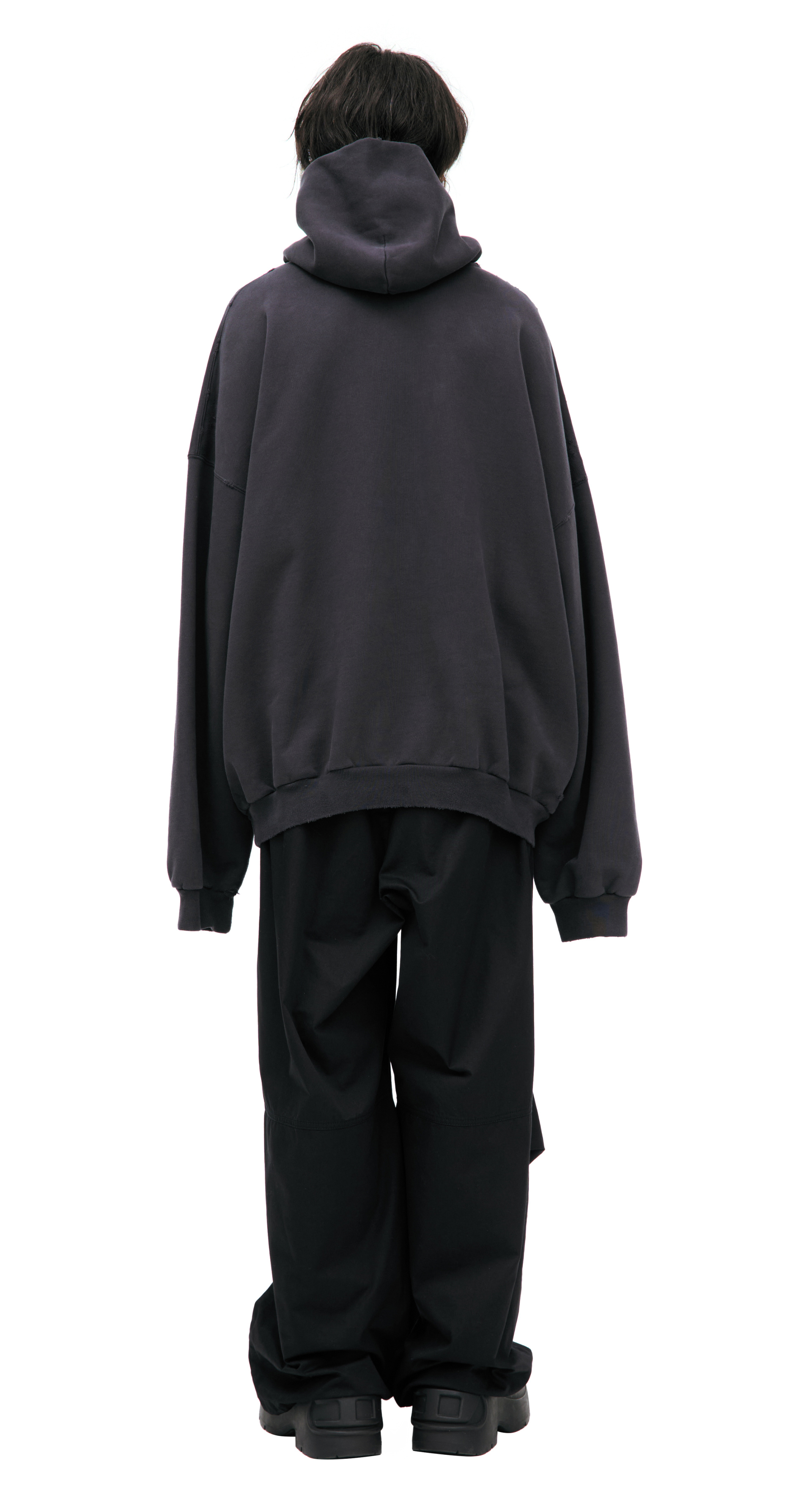 Balenciaga Черное худи с принтом