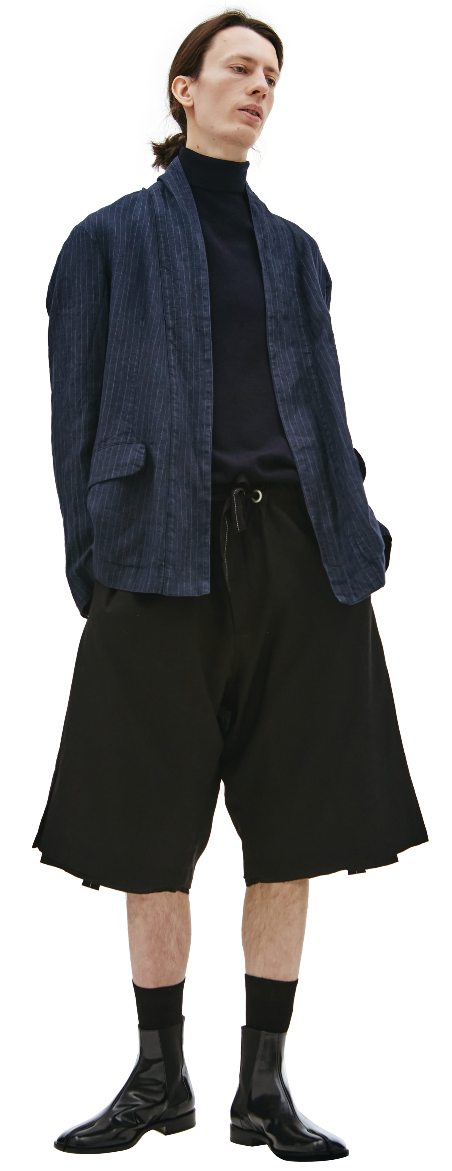 Greg Lauren Льняной пиджак Ollie в полоску