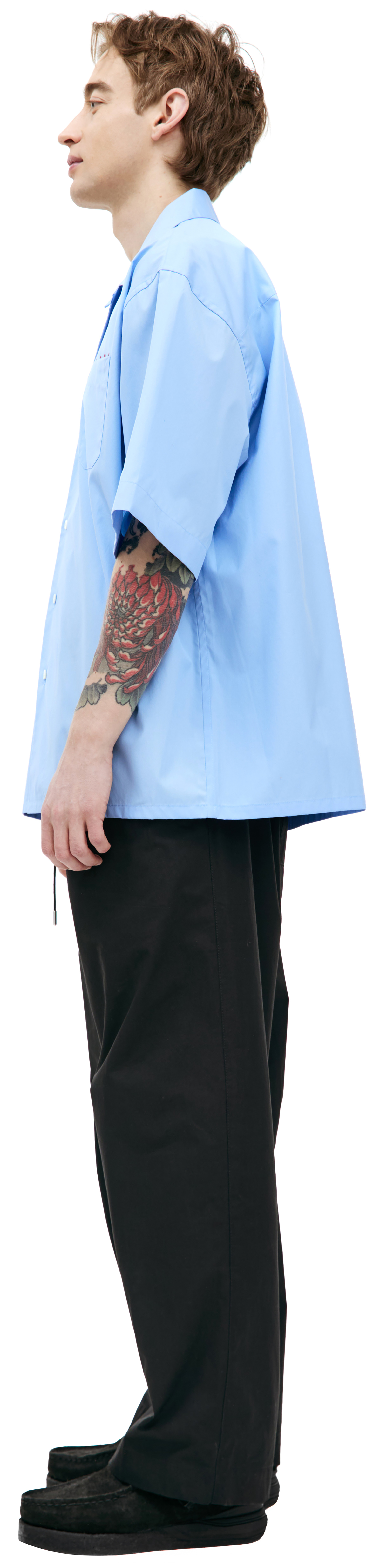 Marni Хлопкова рубашка с коротким рукавом